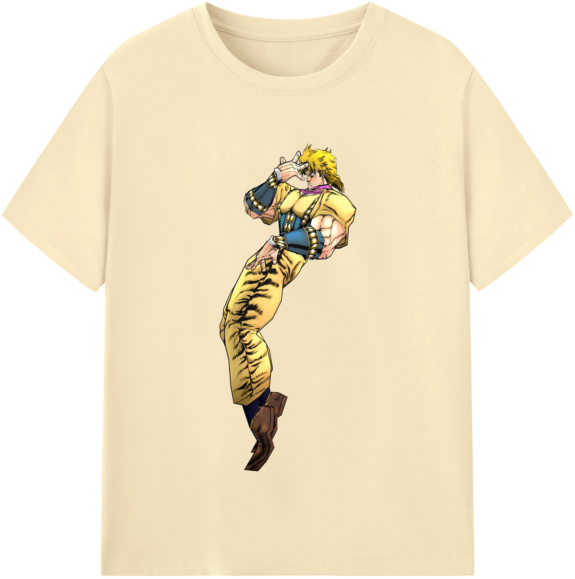 （画像用） ジョジョの奇妙な冒険 ディオ?ブランドー JoJo's Bizarre Adventure Dio Brando 綿100％半袖Tシャツ（フロントプリント）