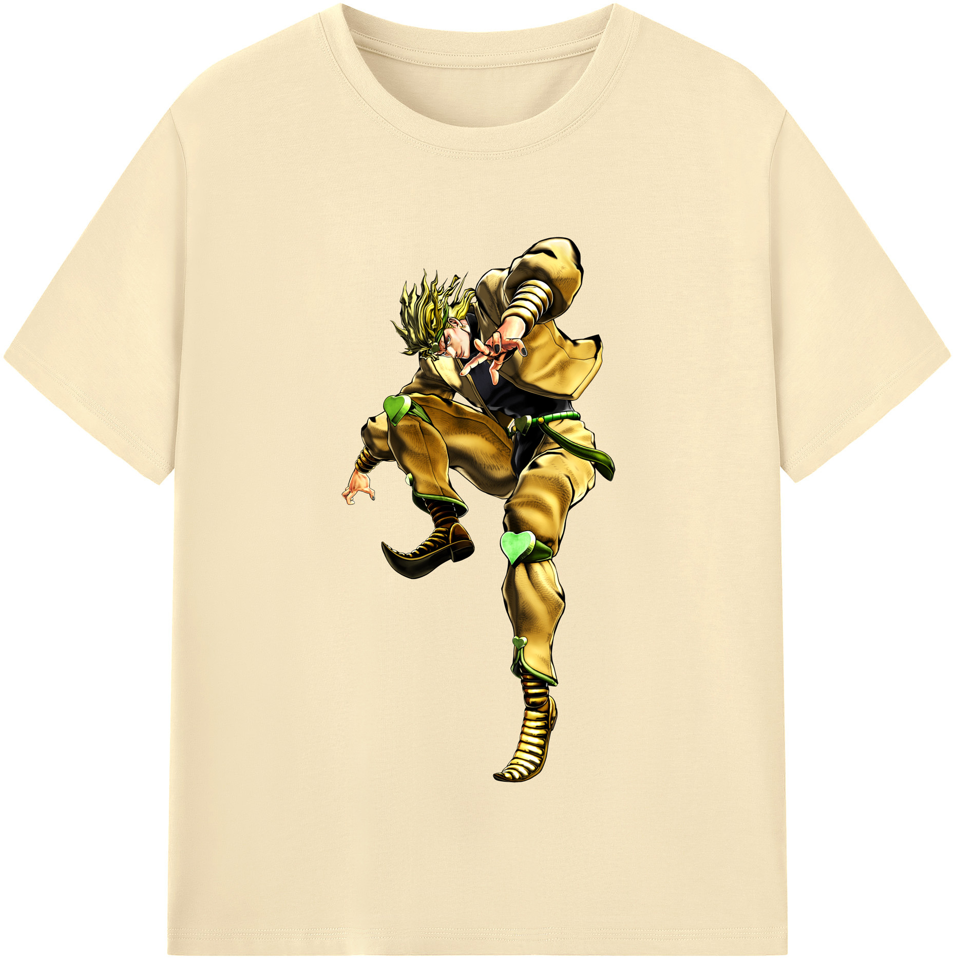 （画像用） ジョジョの奇妙な冒険 ディオ?ブランドー JoJo's Bizarre Adventure Dio Brando 綿100％半袖Tシャツ（フロントプリント）