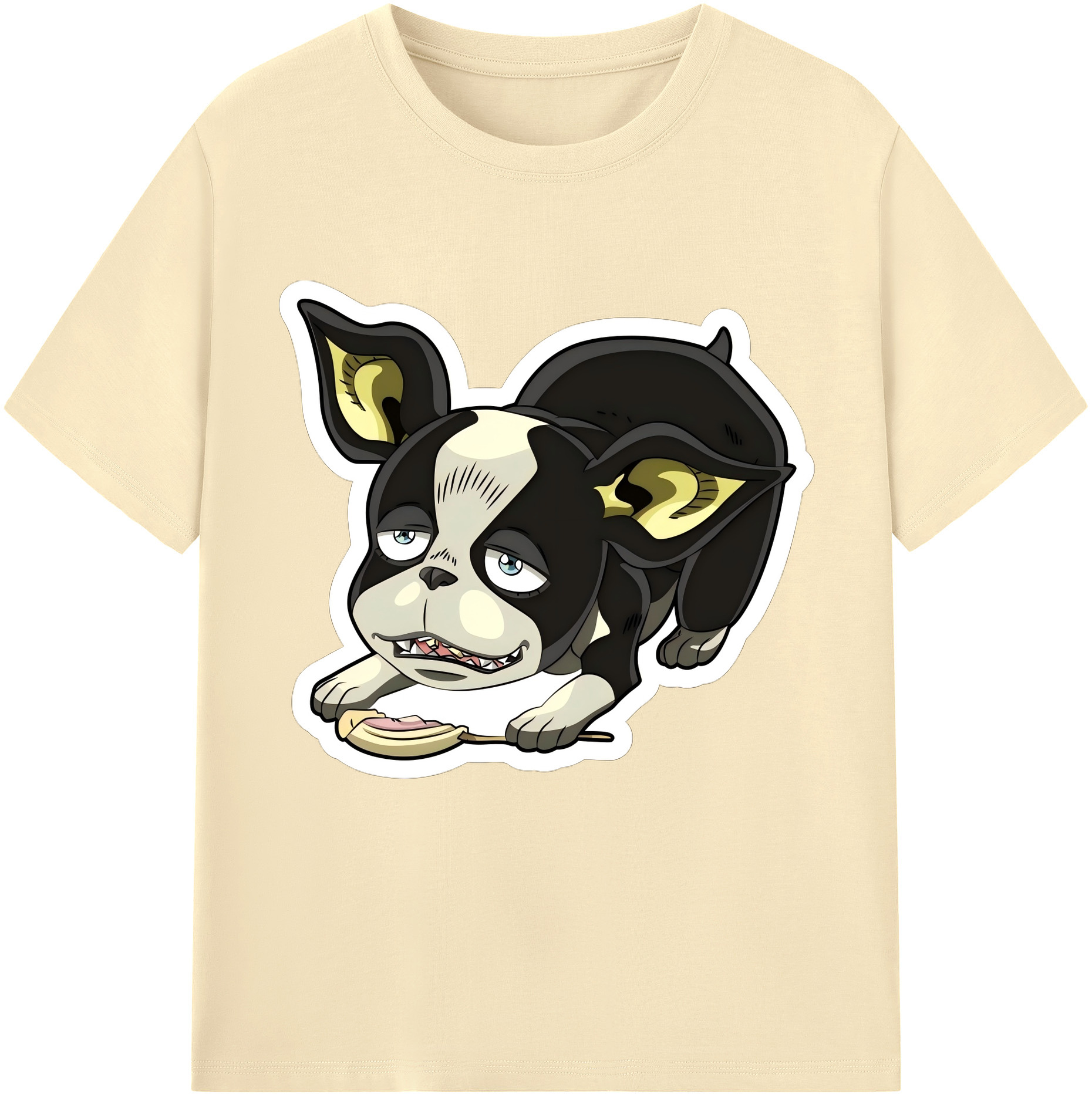（画像用） ジョジョの奇妙な冒険 イギー JoJo's Bizarre Adventure Iggy 綿100％半袖Tシャツ（フロントプリント）
