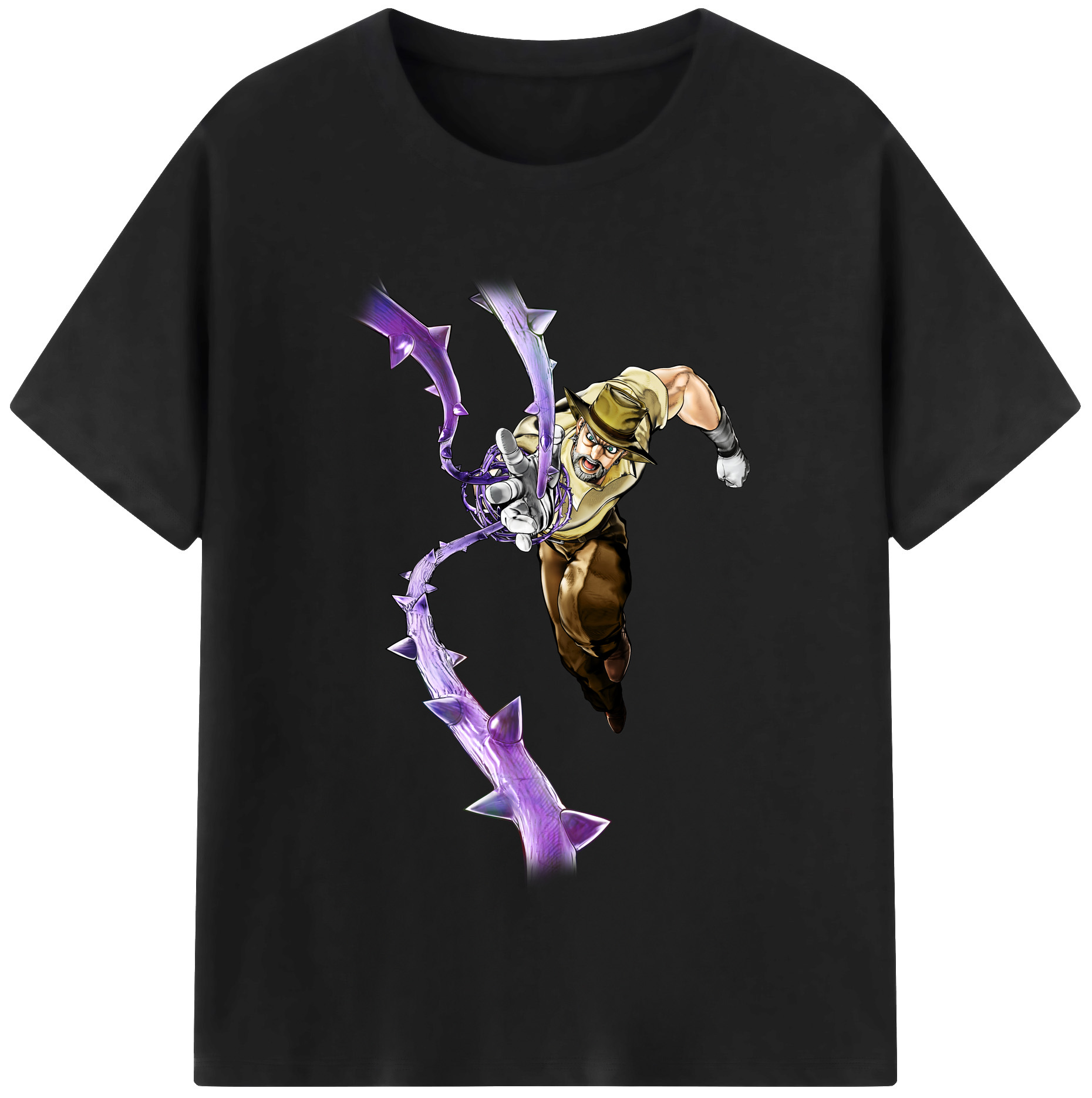 （画像用） ジョジョの奇妙な冒険 ジョセフ?ジョースター JoJo's Bizarre Adventure Joseph Joestar 綿100％半袖Tシャツ（フロントプリント）