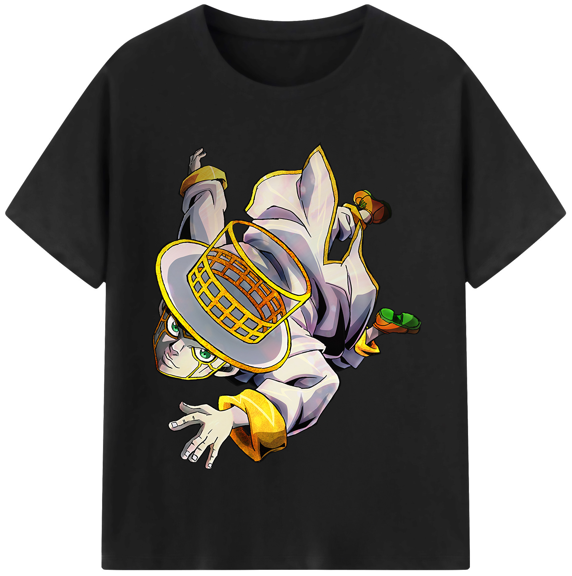 （画像用） ジョジョの奇妙な冒険 岸辺 露伴（きしべ ろはん） JoJo's Bizarre Adventure Rohan Kishibe 綿100％半袖Tシャツ（フロントプリント）