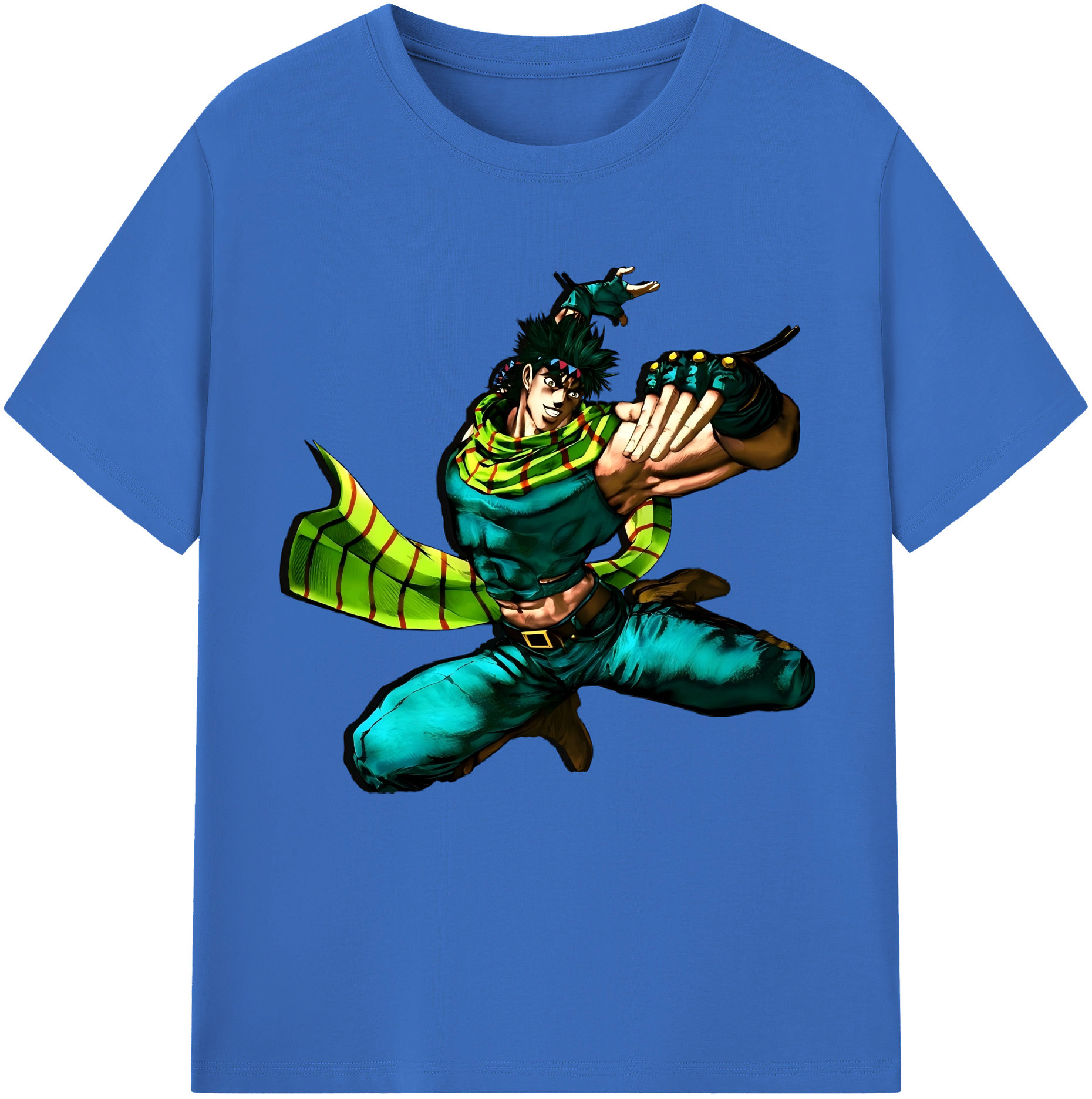 （画像用） ジョジョの奇妙な冒険 ジョセフ?ジョースター JoJo's Bizarre Adventure Joseph Joestar 綿100％半袖Tシャツ（フロントプリント）