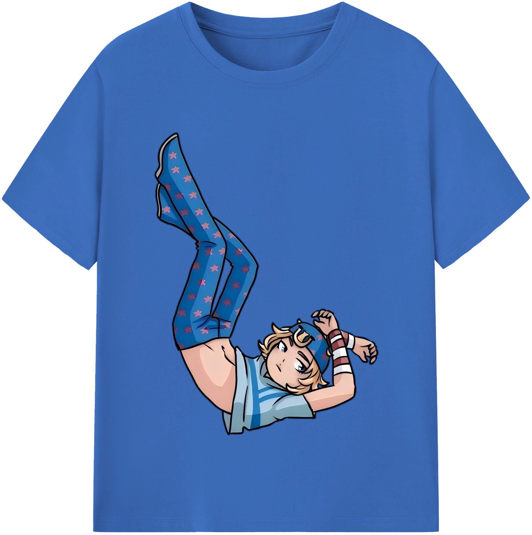 （画像用） ジョジョの奇妙な冒険 グイード?ミスタ JoJo's Bizarre Adventure Guido Mista 綿100％半袖Tシャツ（フロントプリント）