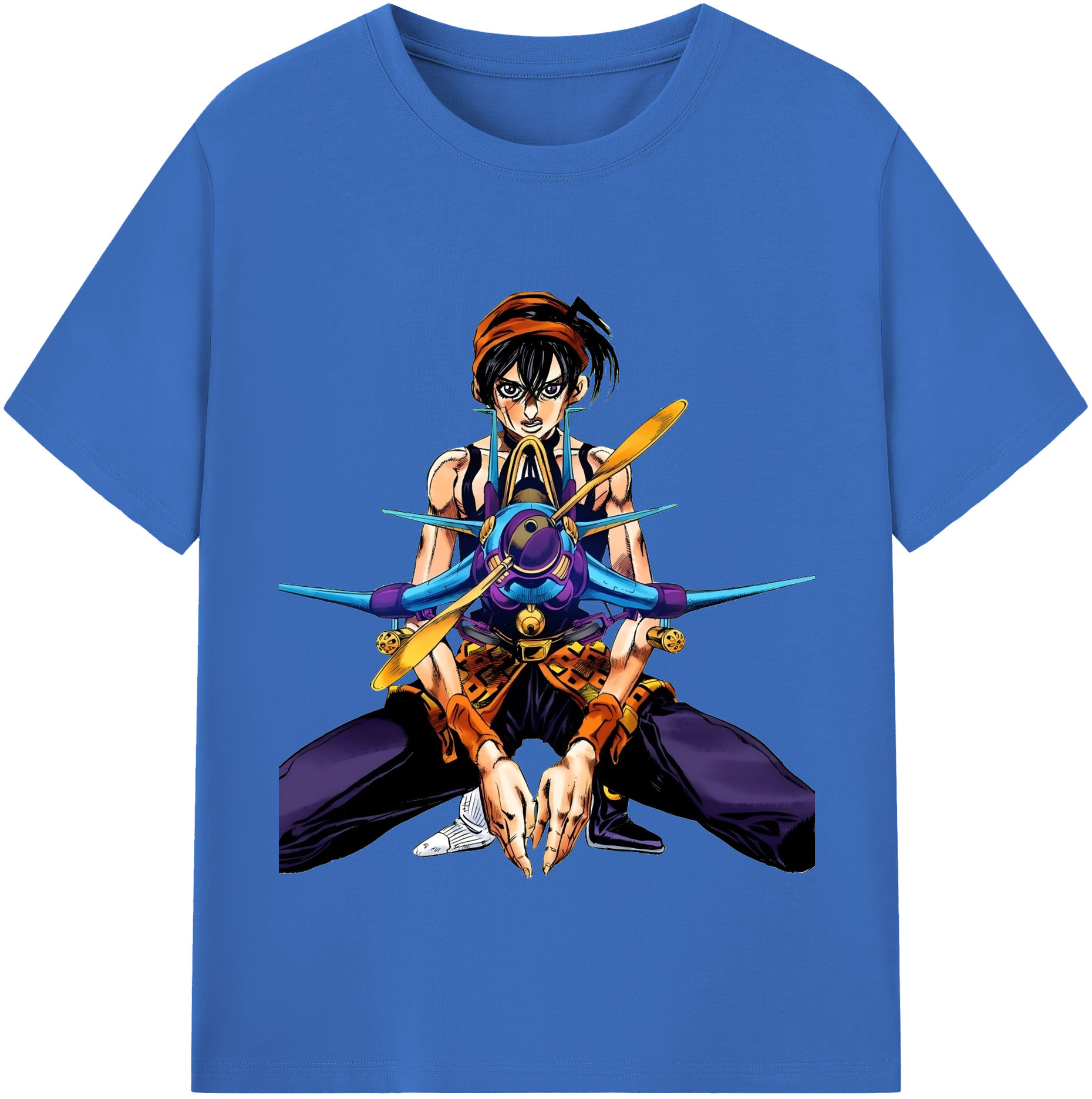 （画像用） ジョジョの奇妙な冒険 ナランチャ?ギルガ JoJo's Bizarre Adventure Narancia Ghirga 綿100％半袖Tシャツ（フロントプリント）