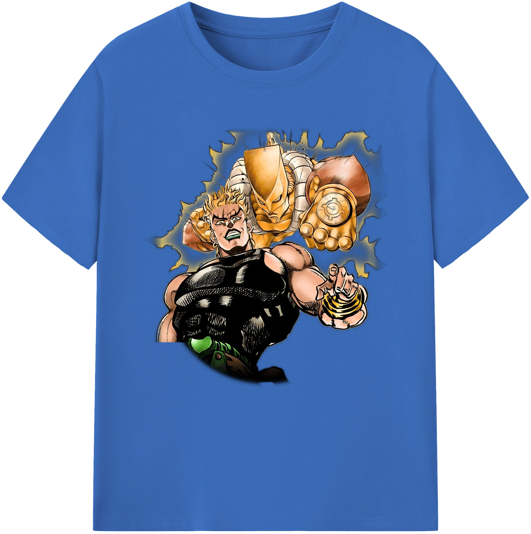 （画像用） ジョジョの奇妙な冒険 ディオ?ブランドー JoJo's Bizarre Adventure Dio Brando 綿100％半袖Tシャツ（フロントプリント）
