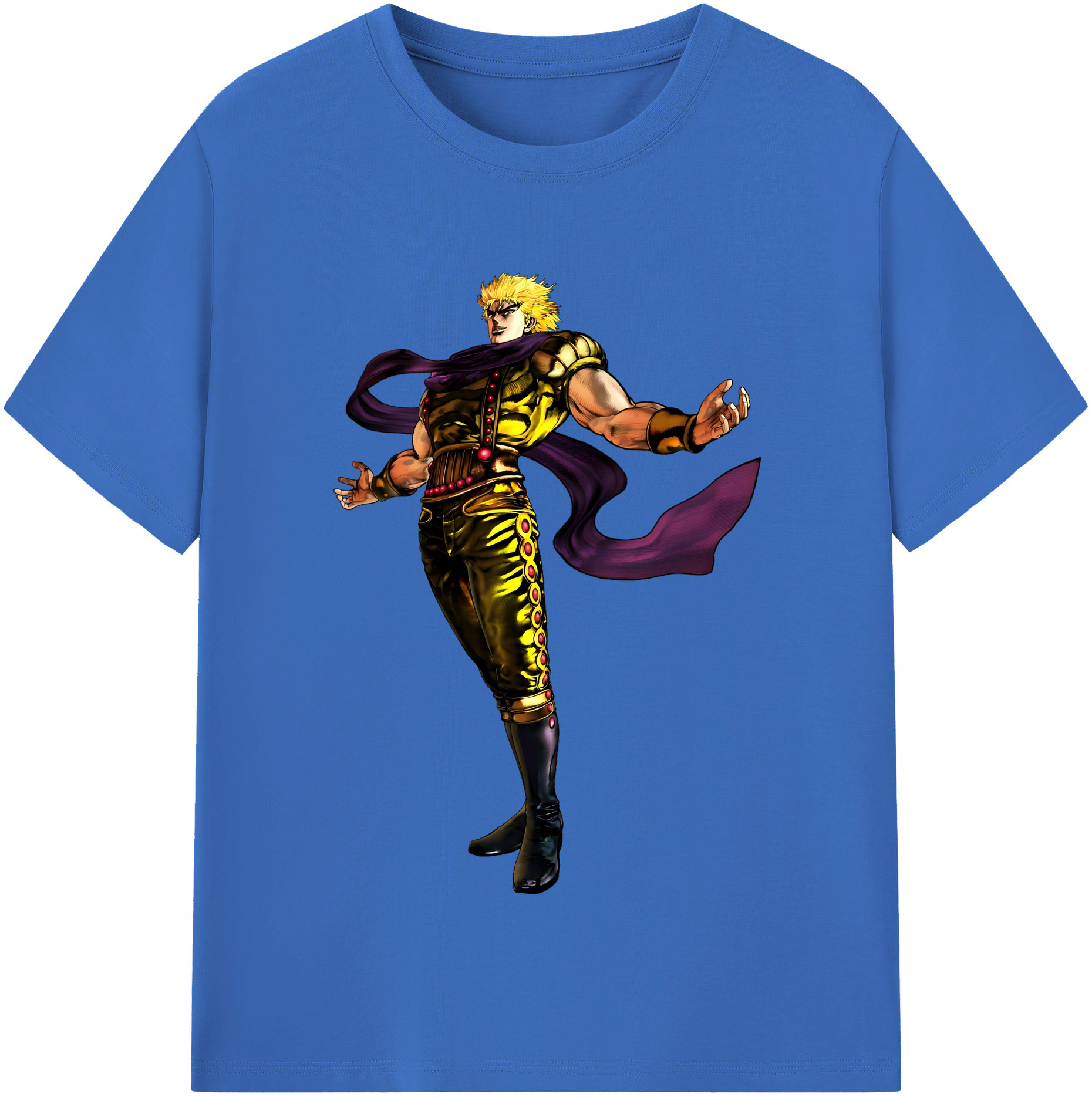 （画像用） ジョジョの奇妙な冒険 ディオ?ブランドー JoJo's Bizarre Adventure Dio Brando 綿100％半袖Tシャツ（フロントプリント）