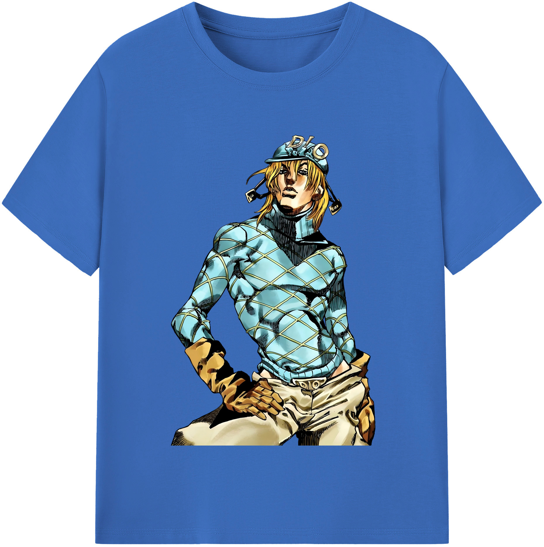 （画像用） ジョジョの奇妙な冒険 ディオ?ブランドー JoJo's Bizarre Adventure Dio Brando 綿100％半袖Tシャツ（フロントプリント）