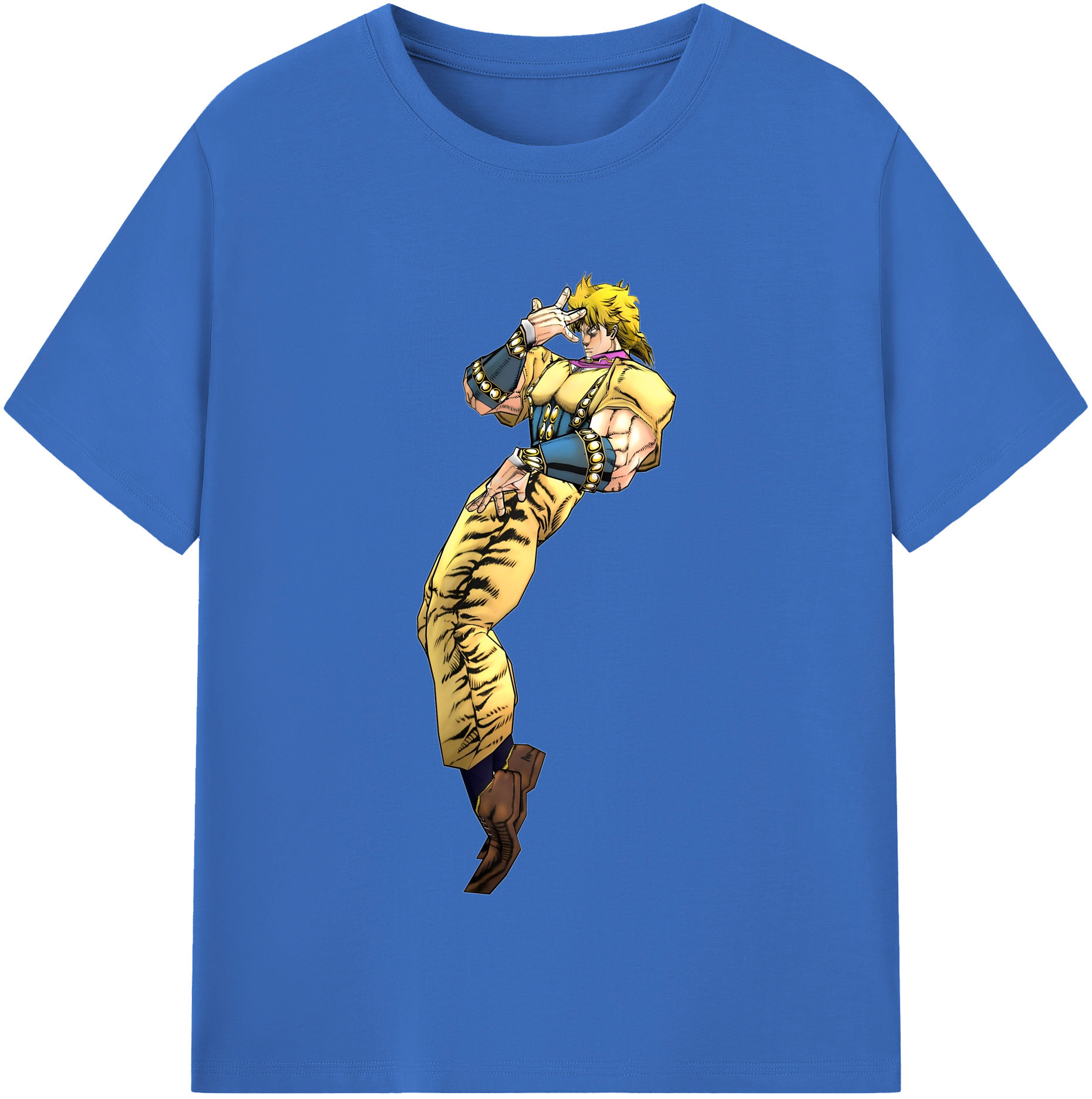 （画像用） ジョジョの奇妙な冒険 ディオ?ブランドー JoJo's Bizarre Adventure Dio Brando 綿100％半袖Tシャツ（フロントプリント）