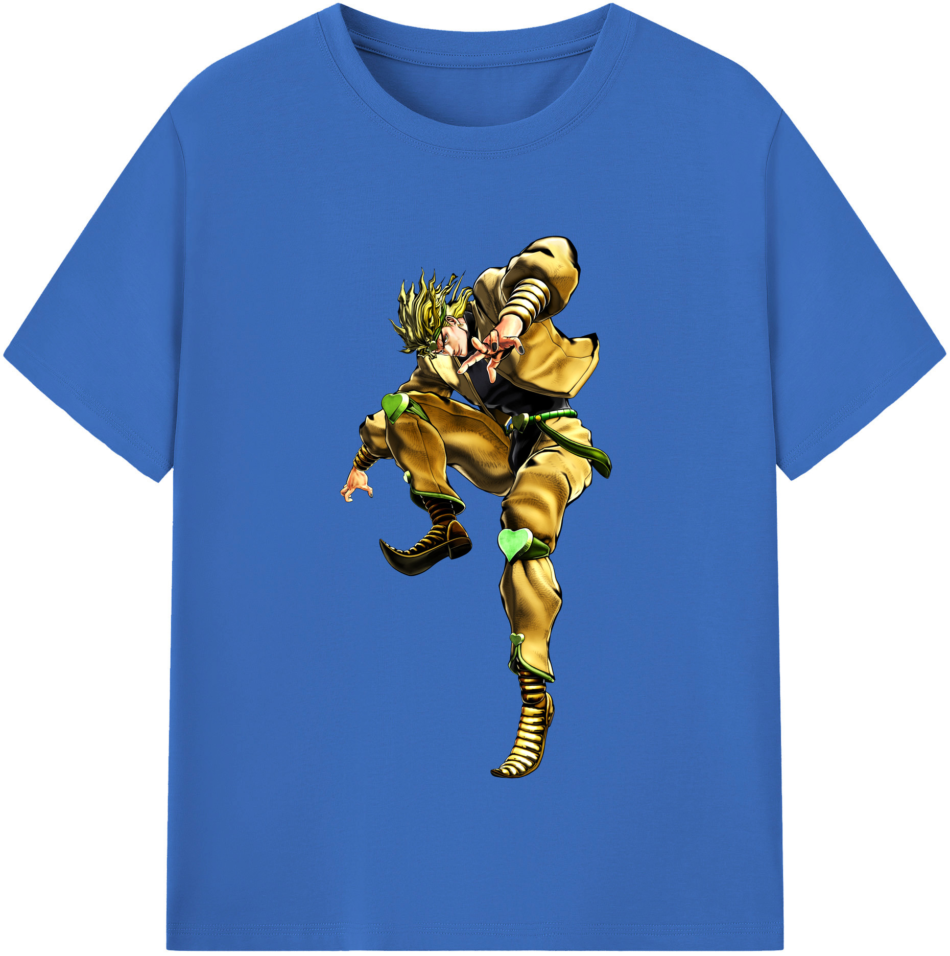 （画像用） ジョジョの奇妙な冒険 ディオ?ブランドー JoJo's Bizarre Adventure Dio Brando 綿100％半袖Tシャツ（フロントプリント）