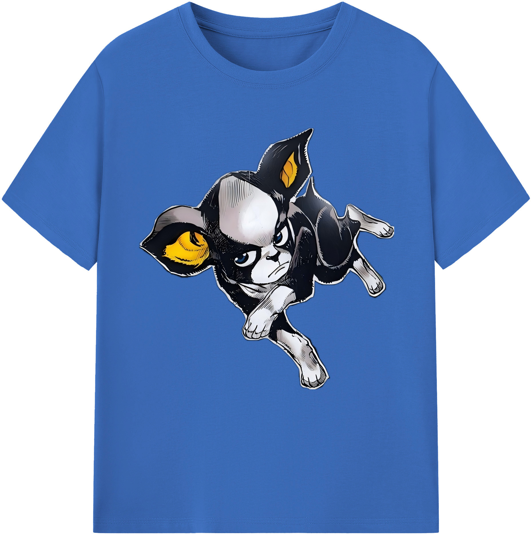 （画像用） ジョジョの奇妙な冒険 イギー JoJo's Bizarre Adventure Iggy 綿100％半袖Tシャツ（フロントプリント）