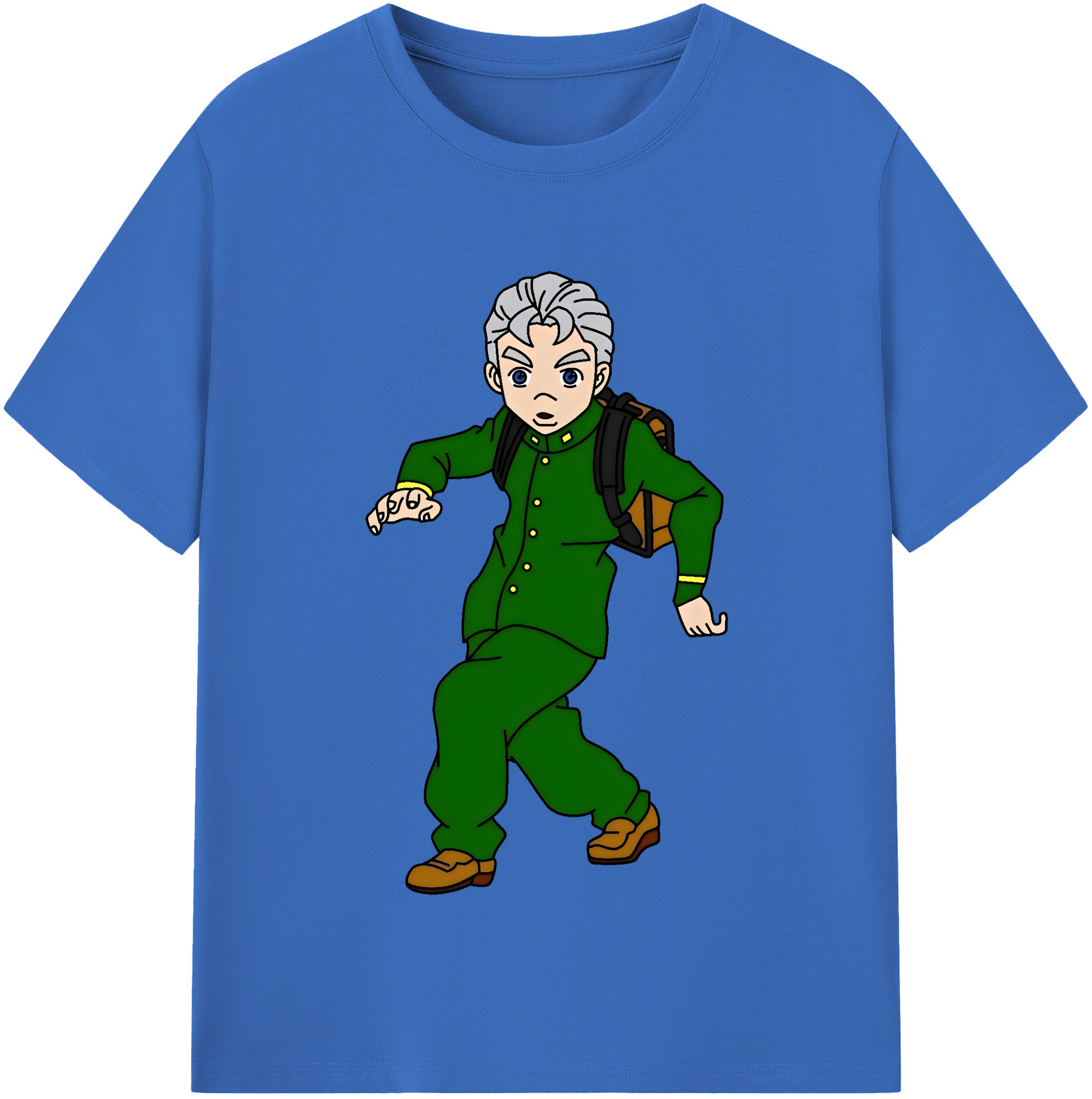 （画像用） ジョジョの奇妙な冒険 広瀨康一 JoJo's Bizarre Adventure Hirose Koichi 綿100％半袖Tシャツ（フロントプリント）