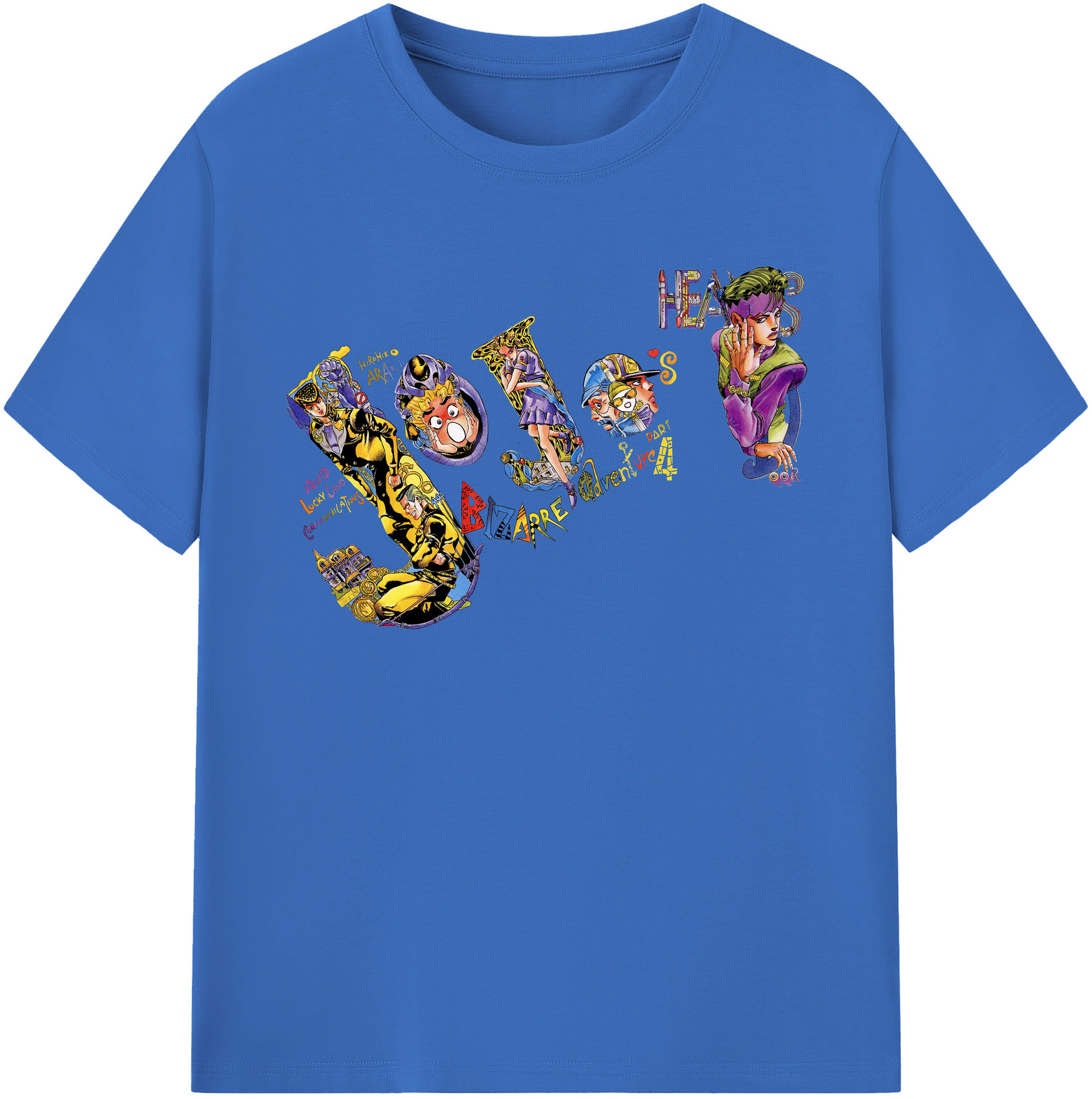 （画像用） ジョジョの奇妙な冒険 JoJo's Bizarre Adventure 綿100％半袖Tシャツ（フロントプリント）