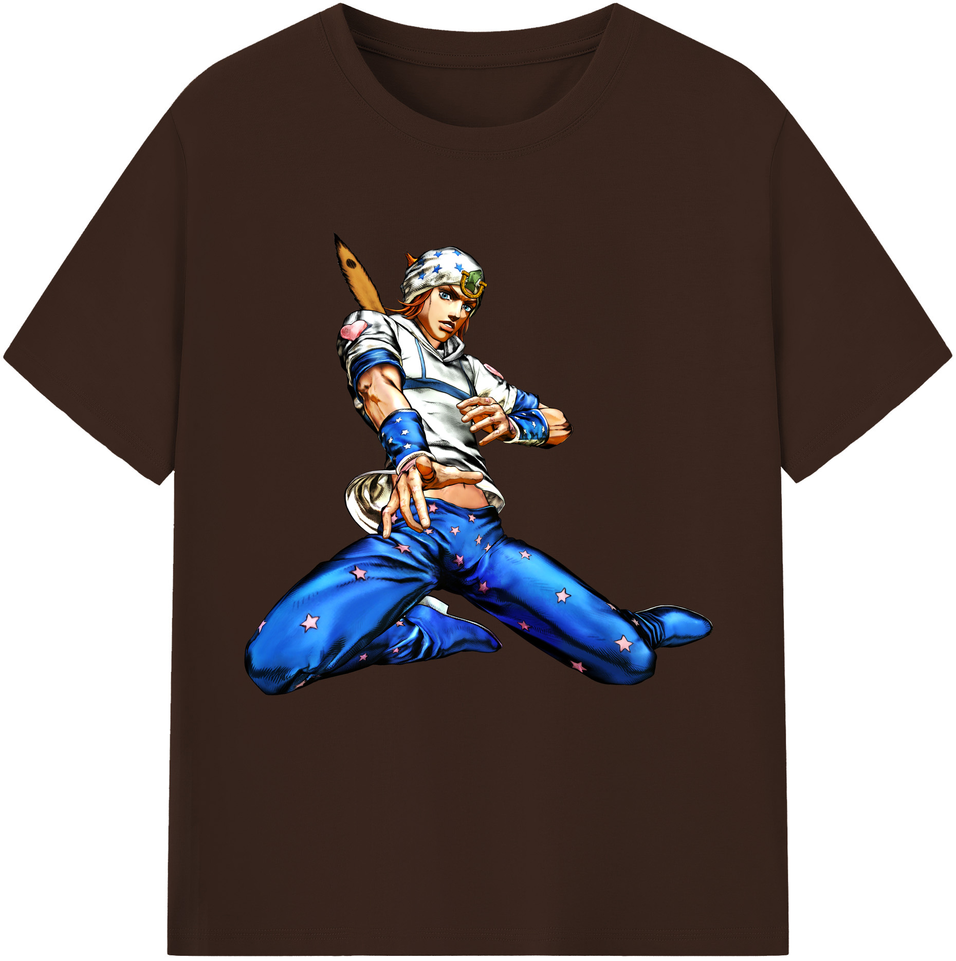 （画像用） ジョジョの奇妙な冒険 ジョナサン?ジョースター JoJo's Bizarre Adventure Jonathan Joestar 綿100％半袖Tシャツ（フロントプリント）