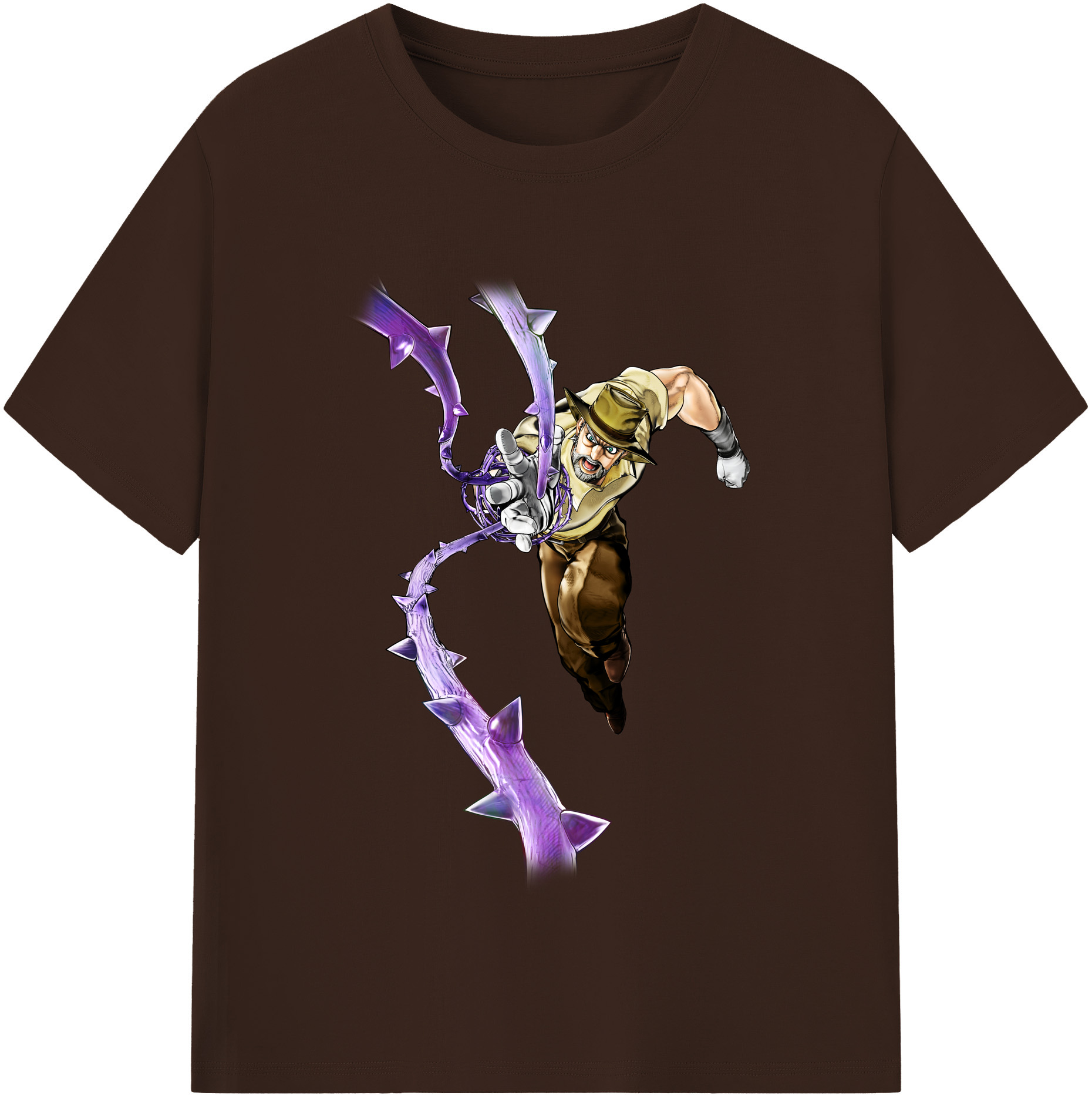 （画像用） ジョジョの奇妙な冒険 ジョセフ?ジョースター JoJo's Bizarre Adventure Joseph Joestar 綿100％半袖Tシャツ（フロントプリント）