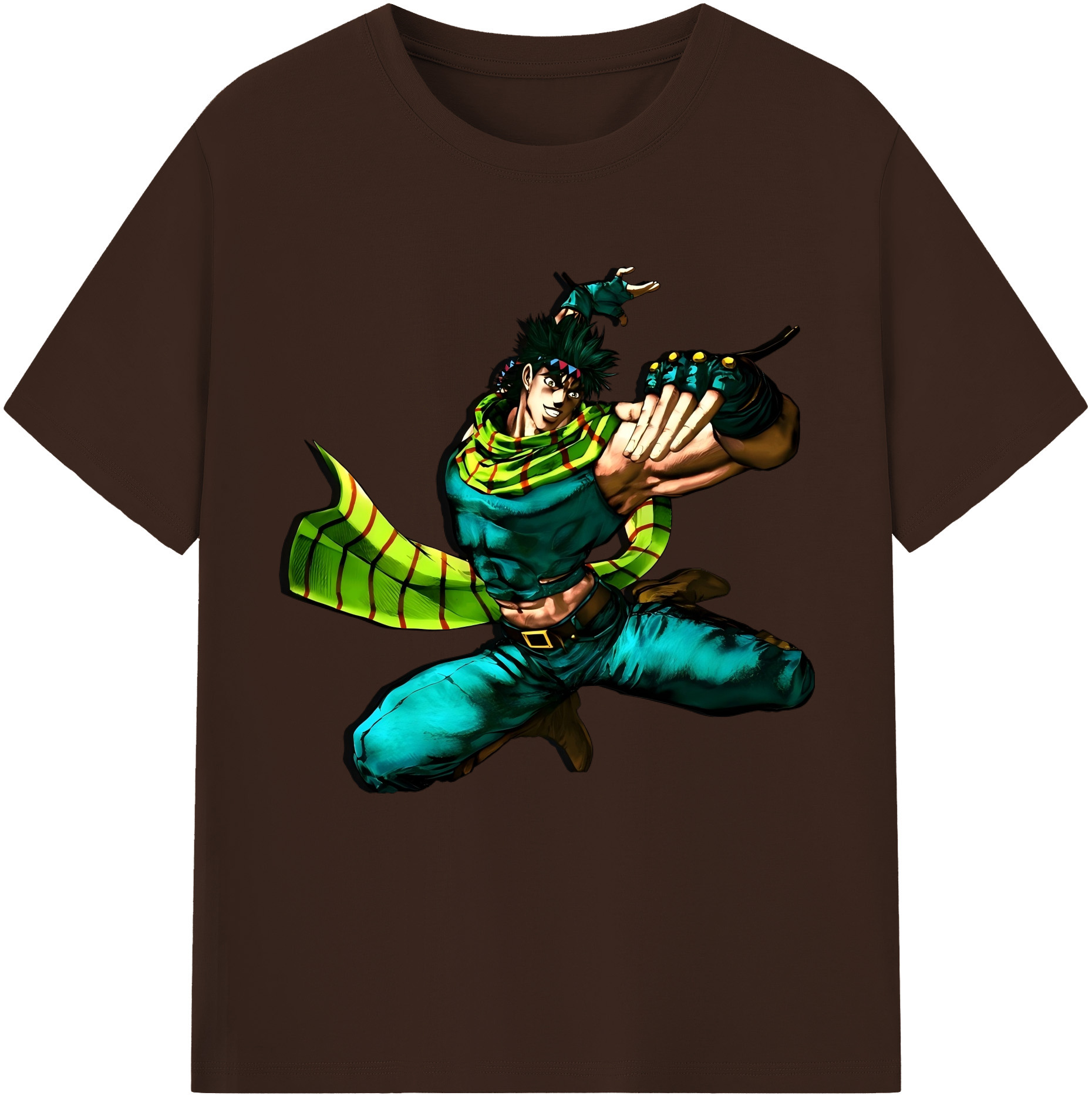 （画像用） ジョジョの奇妙な冒険 ジョセフ?ジョースター JoJo's Bizarre Adventure Joseph Joestar 綿100％半袖Tシャツ（フロントプリント）