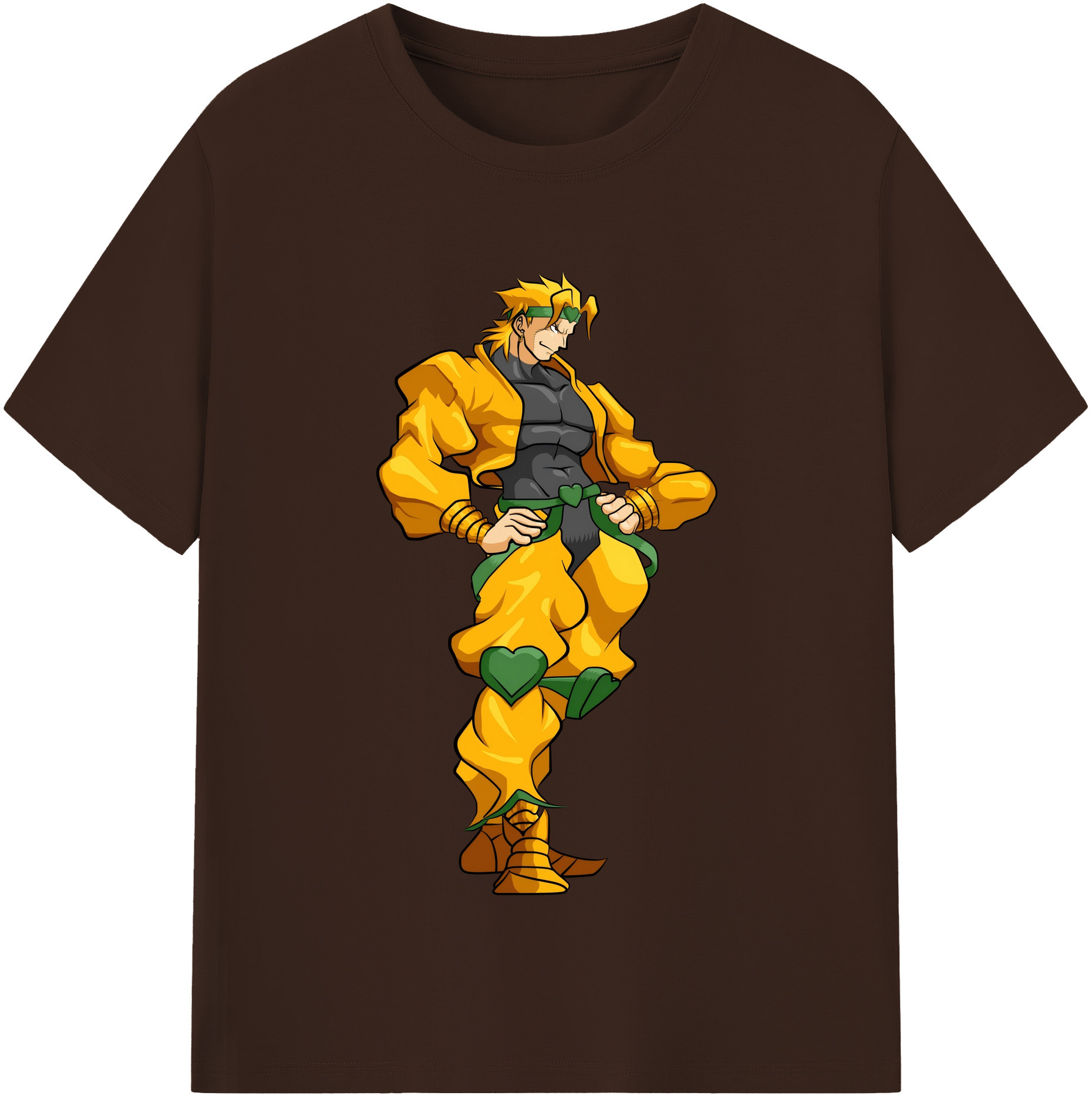 （画像用） ジョジョの奇妙な冒険 ディオ?ブランドー JoJo's Bizarre Adventure Dio Brando 綿100％半袖Tシャツ（フロントプリント）