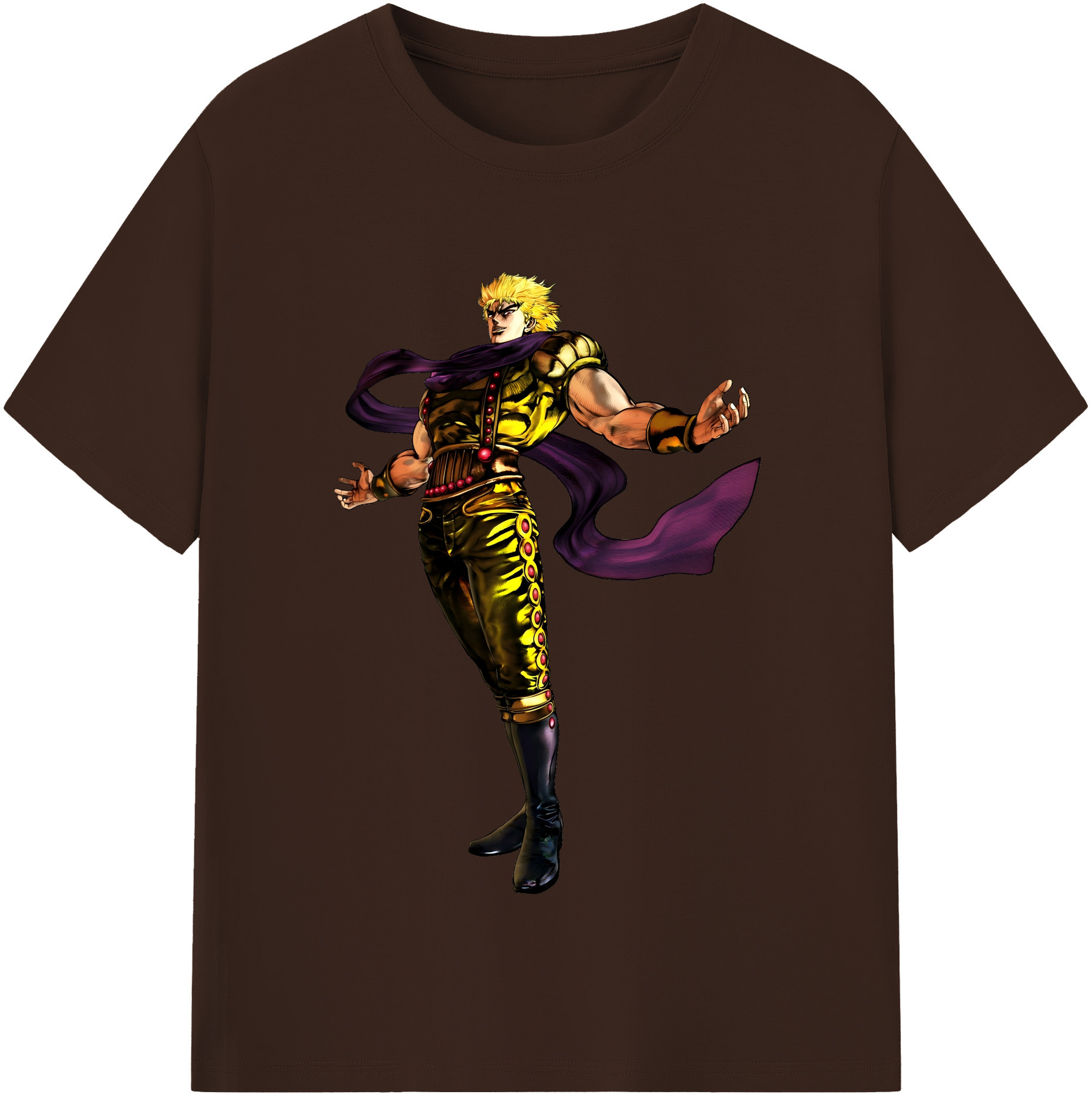 （画像用） ジョジョの奇妙な冒険 ディオ?ブランドー JoJo's Bizarre Adventure Dio Brando 綿100％半袖Tシャツ（フロントプリント）