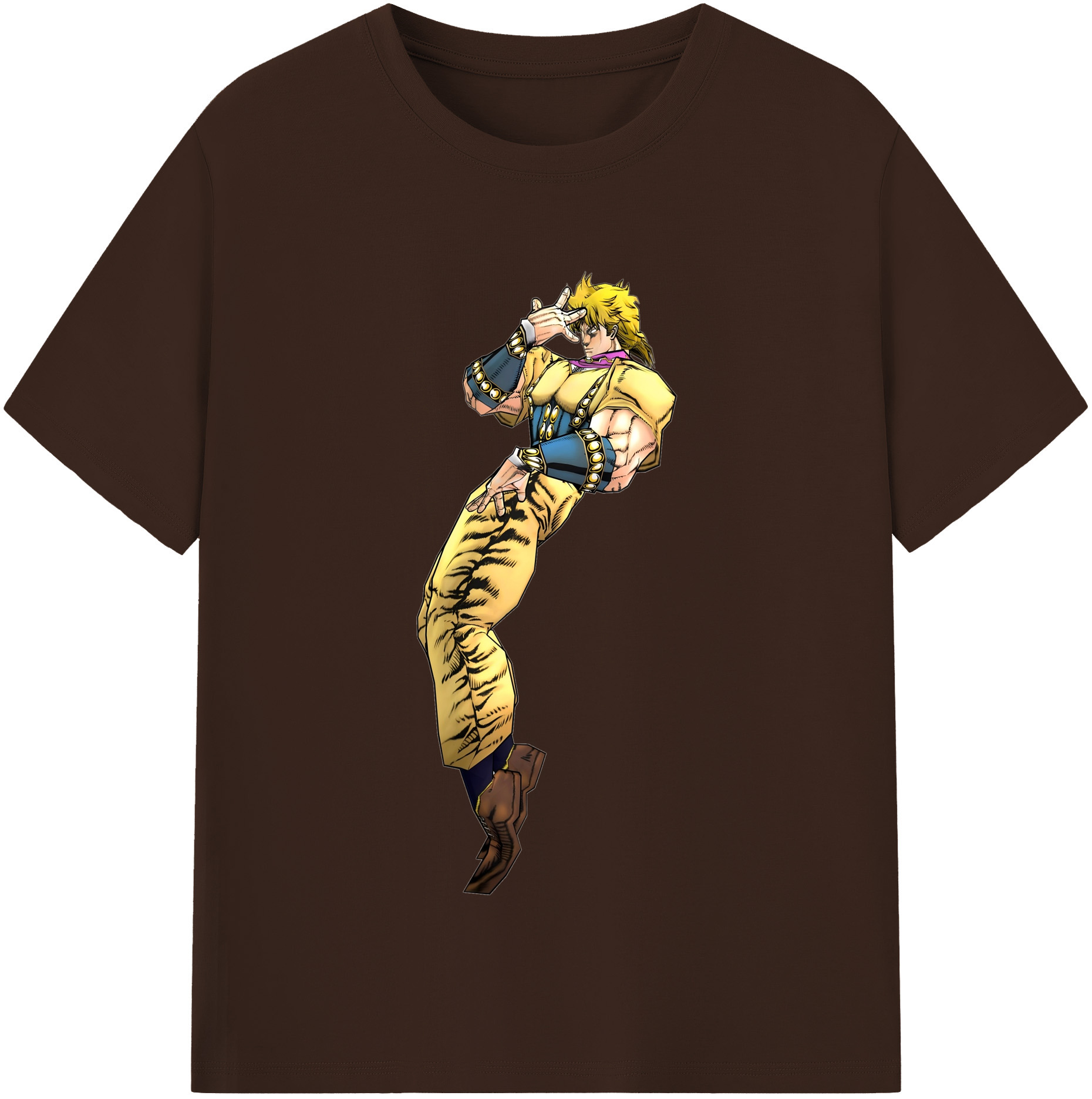（画像用） ジョジョの奇妙な冒険 ディオ?ブランドー JoJo's Bizarre Adventure Dio Brando 綿100％半袖Tシャツ（フロントプリント）