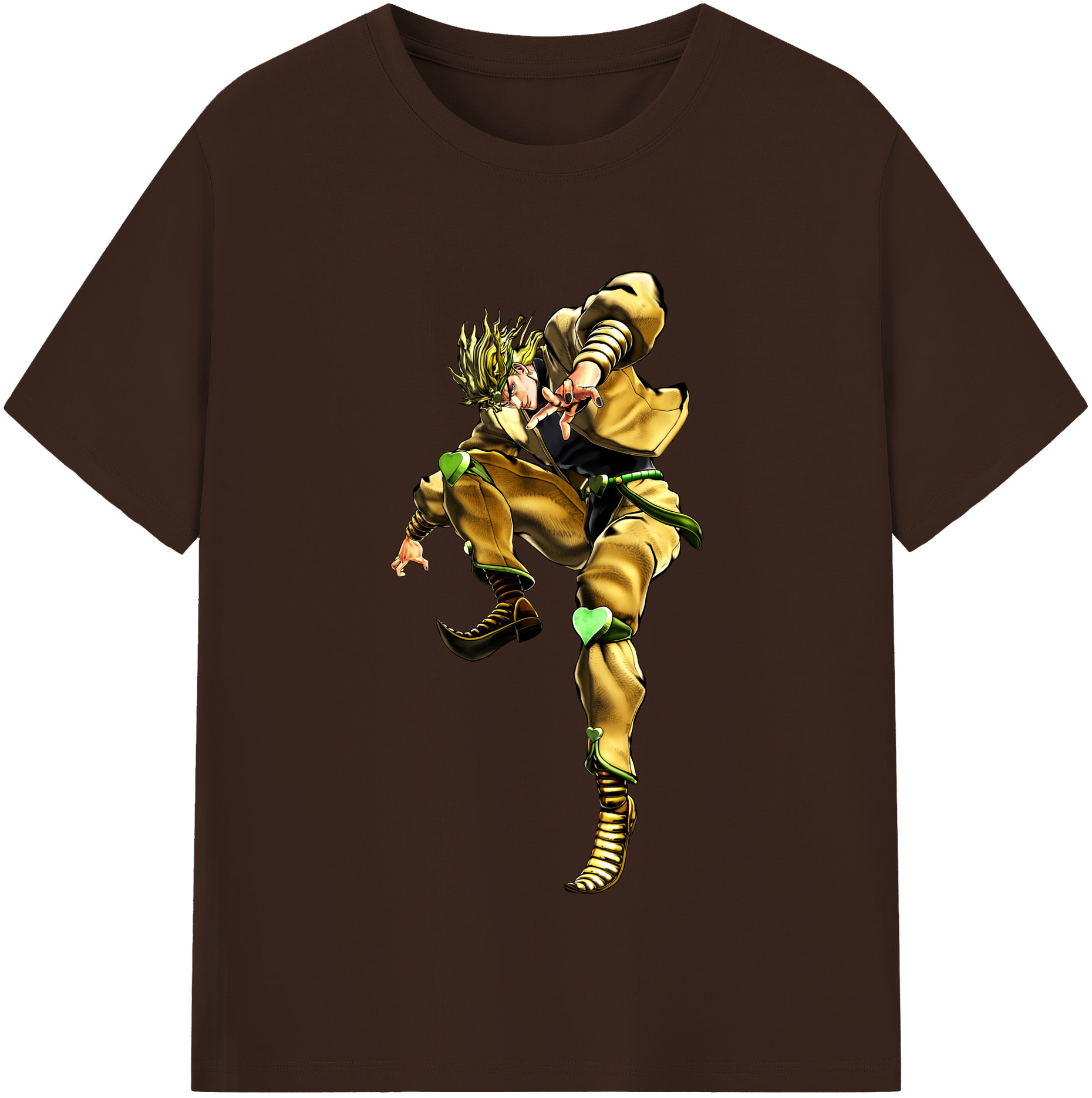 （画像用） ジョジョの奇妙な冒険 ディオ?ブランドー JoJo's Bizarre Adventure Dio Brando 綿100％半袖Tシャツ（フロントプリント）