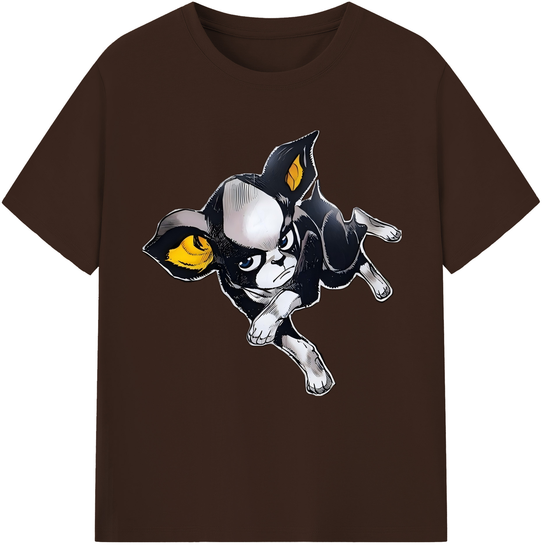 （画像用） ジョジョの奇妙な冒険 イギー JoJo's Bizarre Adventure Iggy 綿100％半袖Tシャツ（フロントプリント）