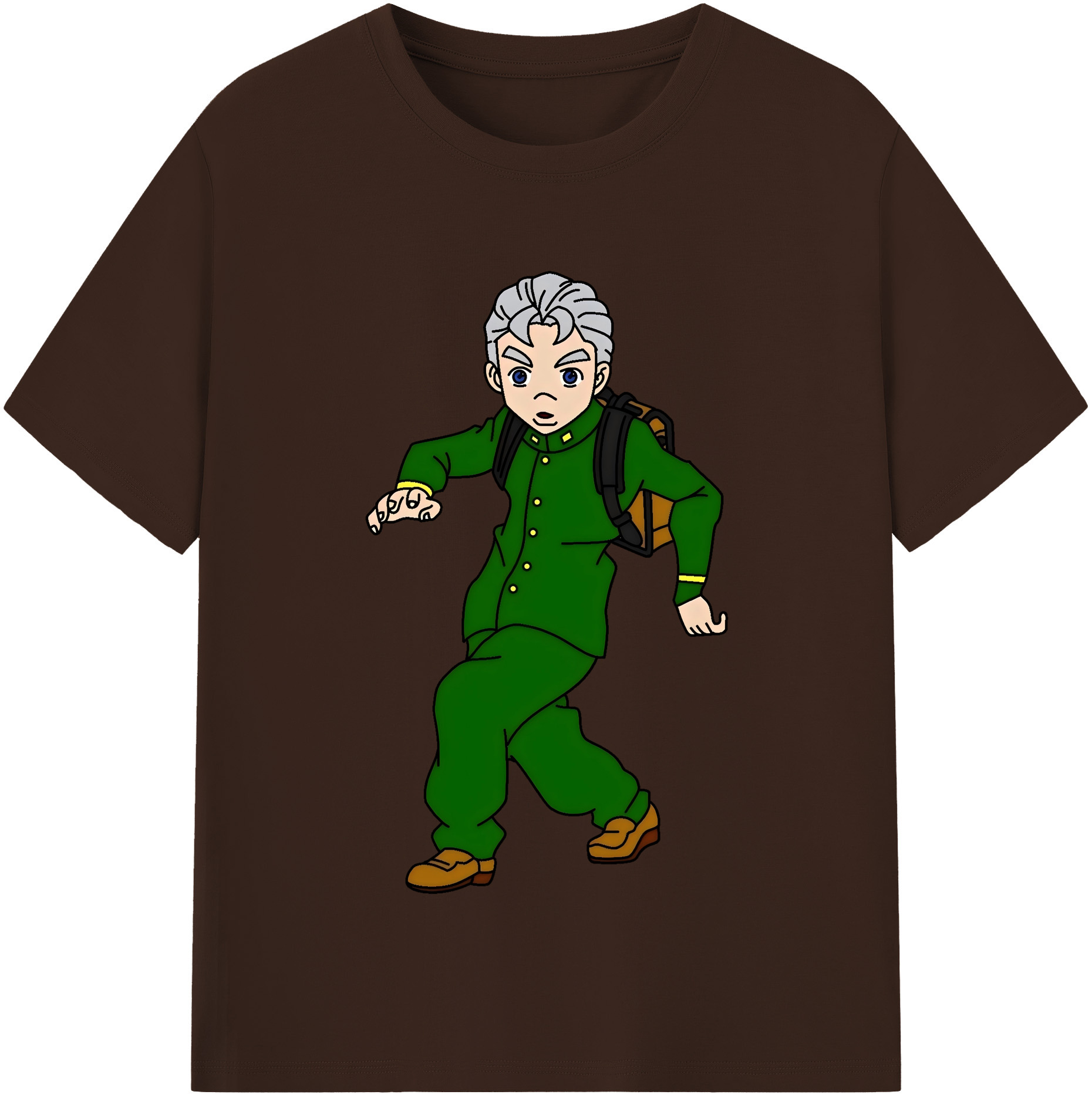 （画像用） ジョジョの奇妙な冒険 広瀨康一 JoJo's Bizarre Adventure Hirose Koichi 綿100％半袖Tシャツ（フロントプリント）