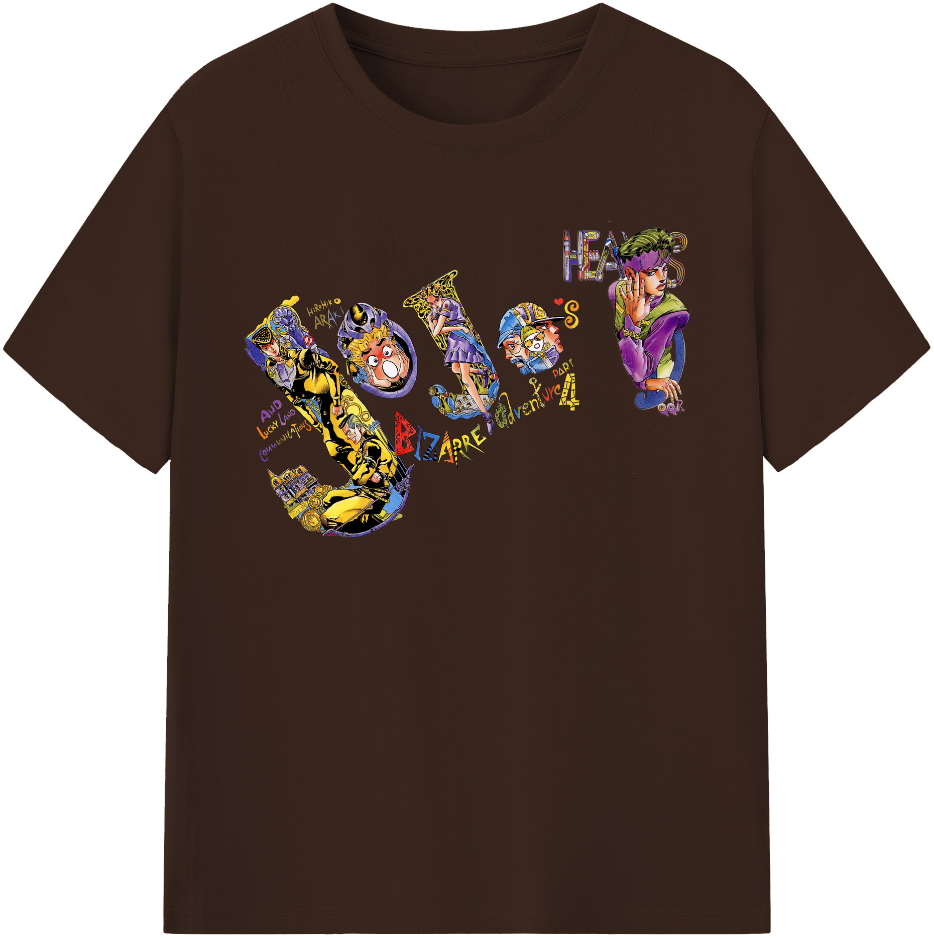 （画像用） ジョジョの奇妙な冒険 JoJo's Bizarre Adventure 綿100％半袖Tシャツ（フロントプリント）