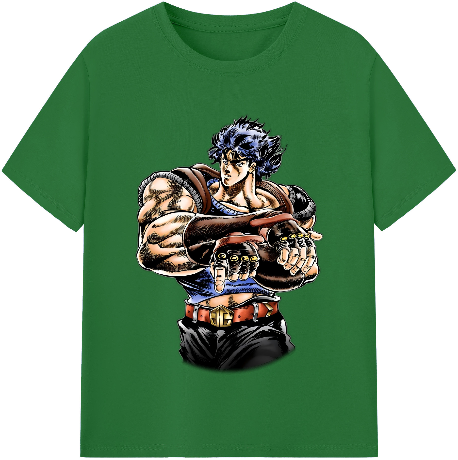 （画像用） ジョジョの奇妙な冒険 /ジョナサン?ジョースター JoJo's Bizarre Adventure Jonathan Joestar 綿100％半袖Tシャツ（フロントプリント）