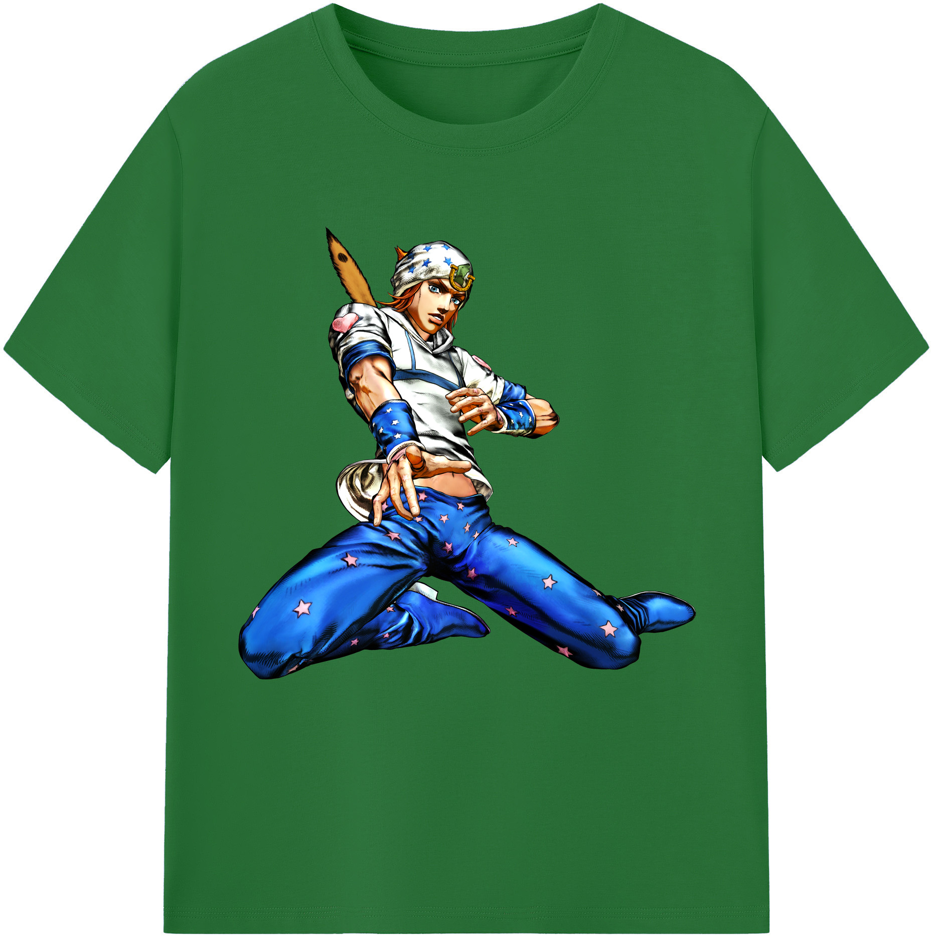 （画像用） ジョジョの奇妙な冒険 ジョナサン?ジョースター JoJo's Bizarre Adventure Jonathan Joestar 綿100％半袖Tシャツ（フロントプリント）