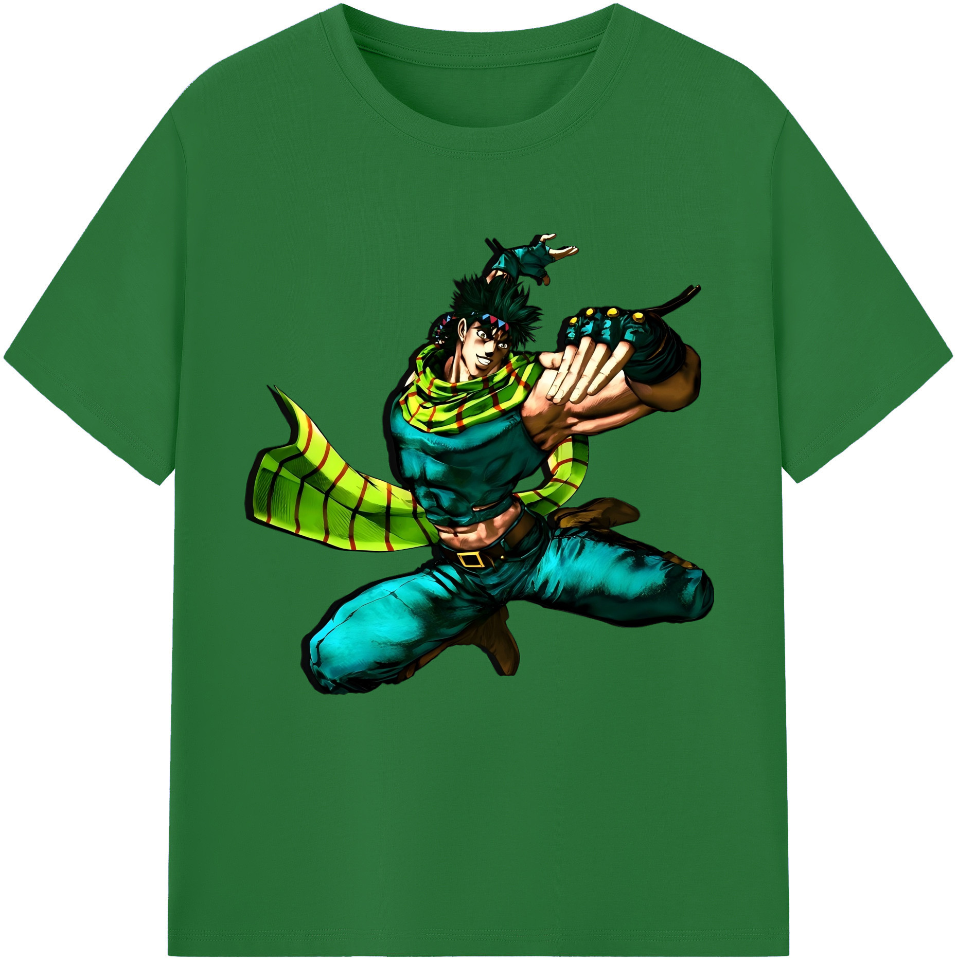 （画像用） ジョジョの奇妙な冒険 ジョセフ?ジョースター JoJo's Bizarre Adventure Joseph Joestar 綿100％半袖Tシャツ（フロントプリント）