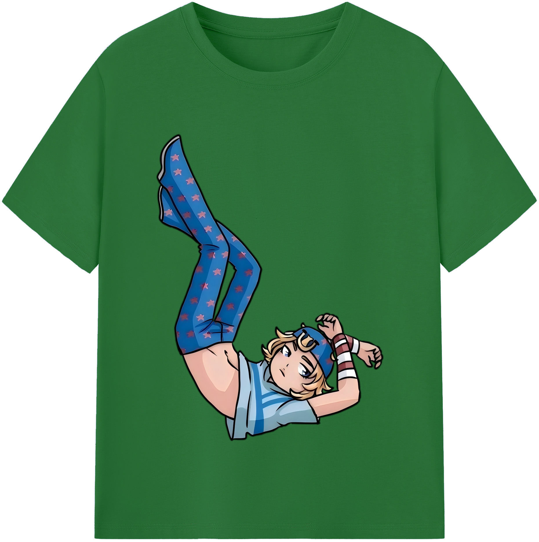 （画像用） ジョジョの奇妙な冒険 グイード?ミスタ JoJo's Bizarre Adventure Guido Mista 綿100％半袖Tシャツ（フロントプリント）
