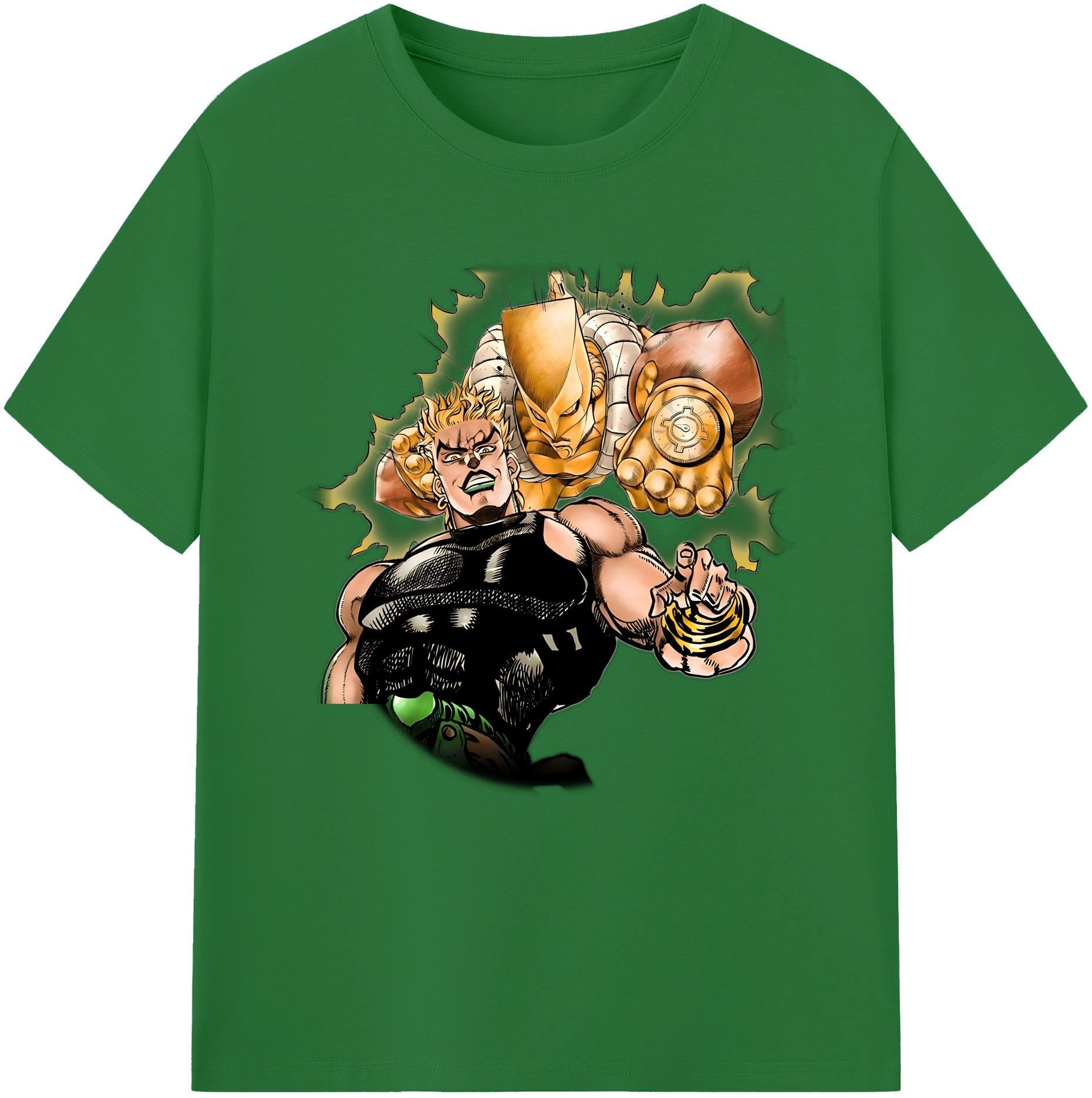 （画像用） ジョジョの奇妙な冒険 ディオ?ブランドー JoJo's Bizarre Adventure Dio Brando 綿100％半袖Tシャツ（フロントプリント）