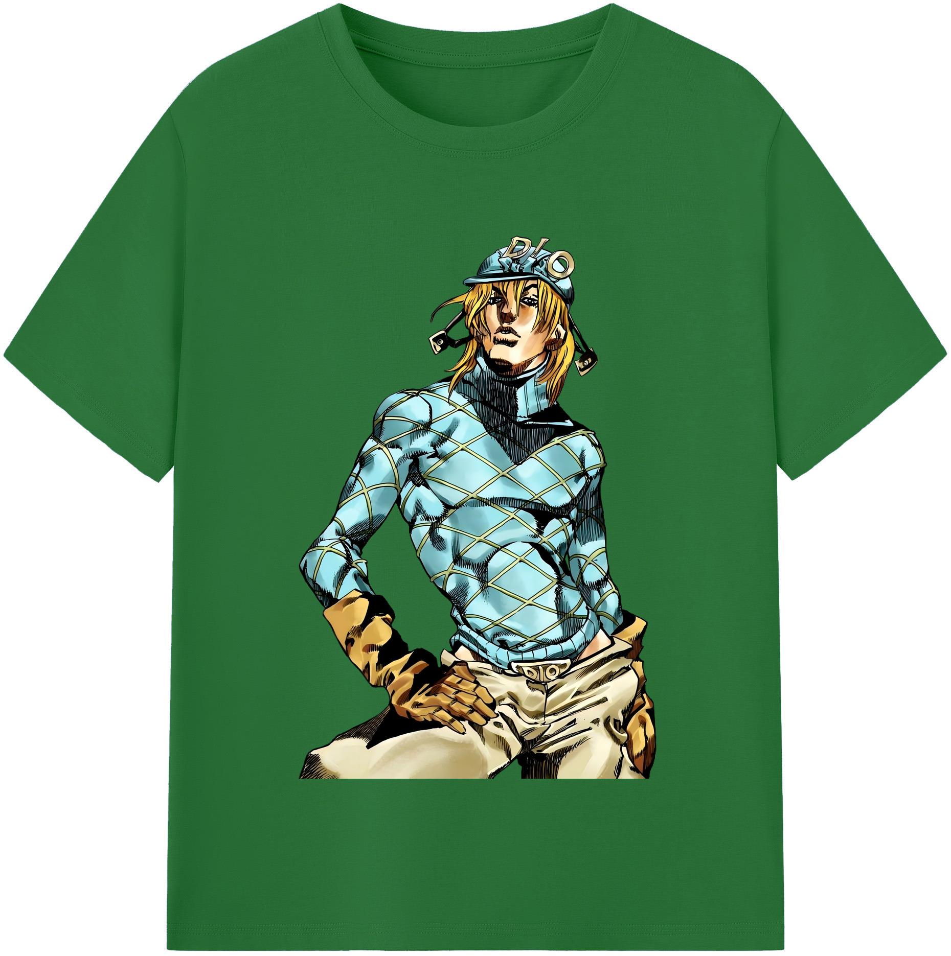 （画像用） ジョジョの奇妙な冒険 ディオ?ブランドー JoJo's Bizarre Adventure Dio Brando 綿100％半袖Tシャツ（フロントプリント）