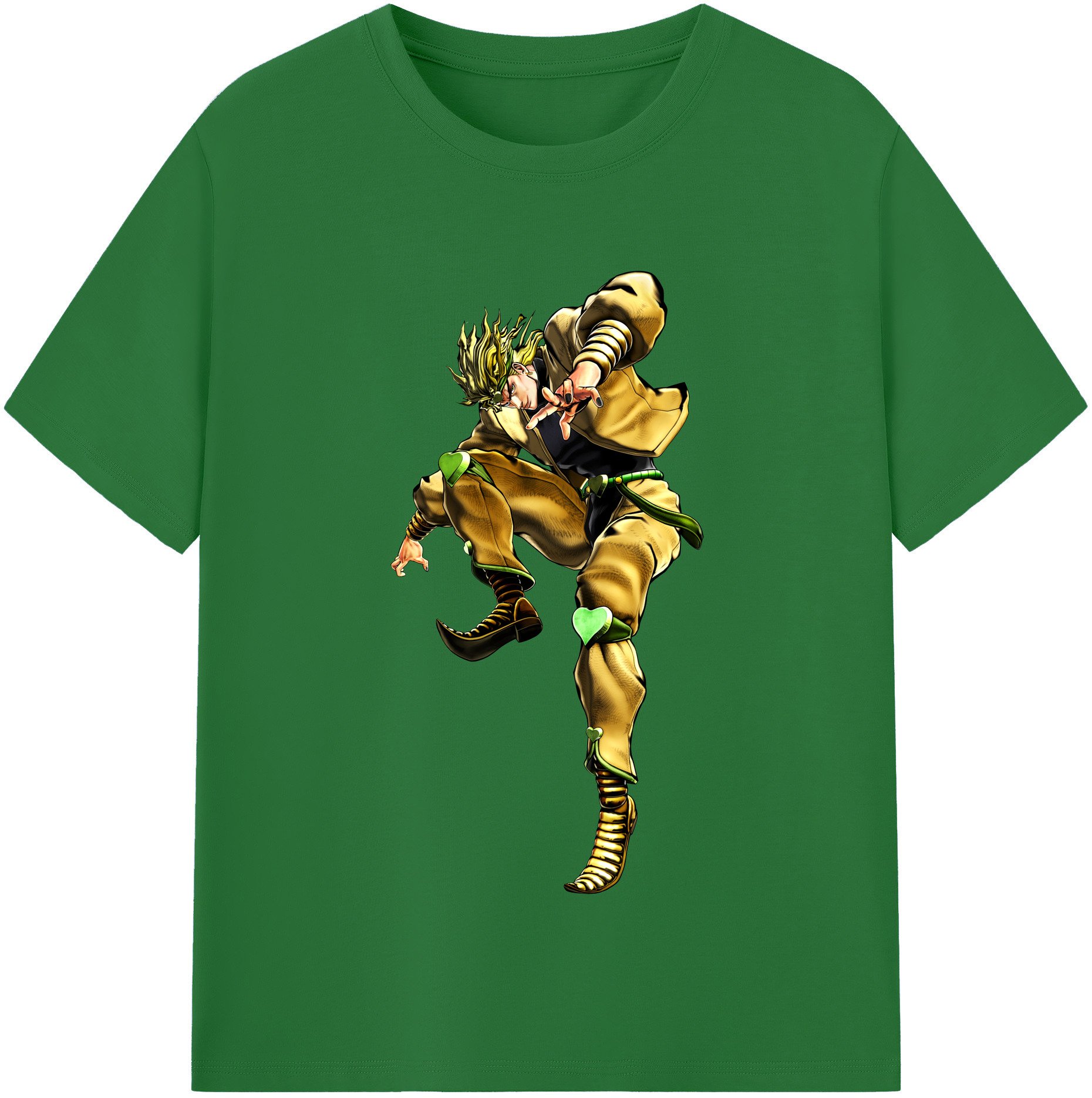 （画像用） ジョジョの奇妙な冒険 ディオ?ブランドー JoJo's Bizarre Adventure Dio Brando 綿100％半袖Tシャツ（フロントプリント）