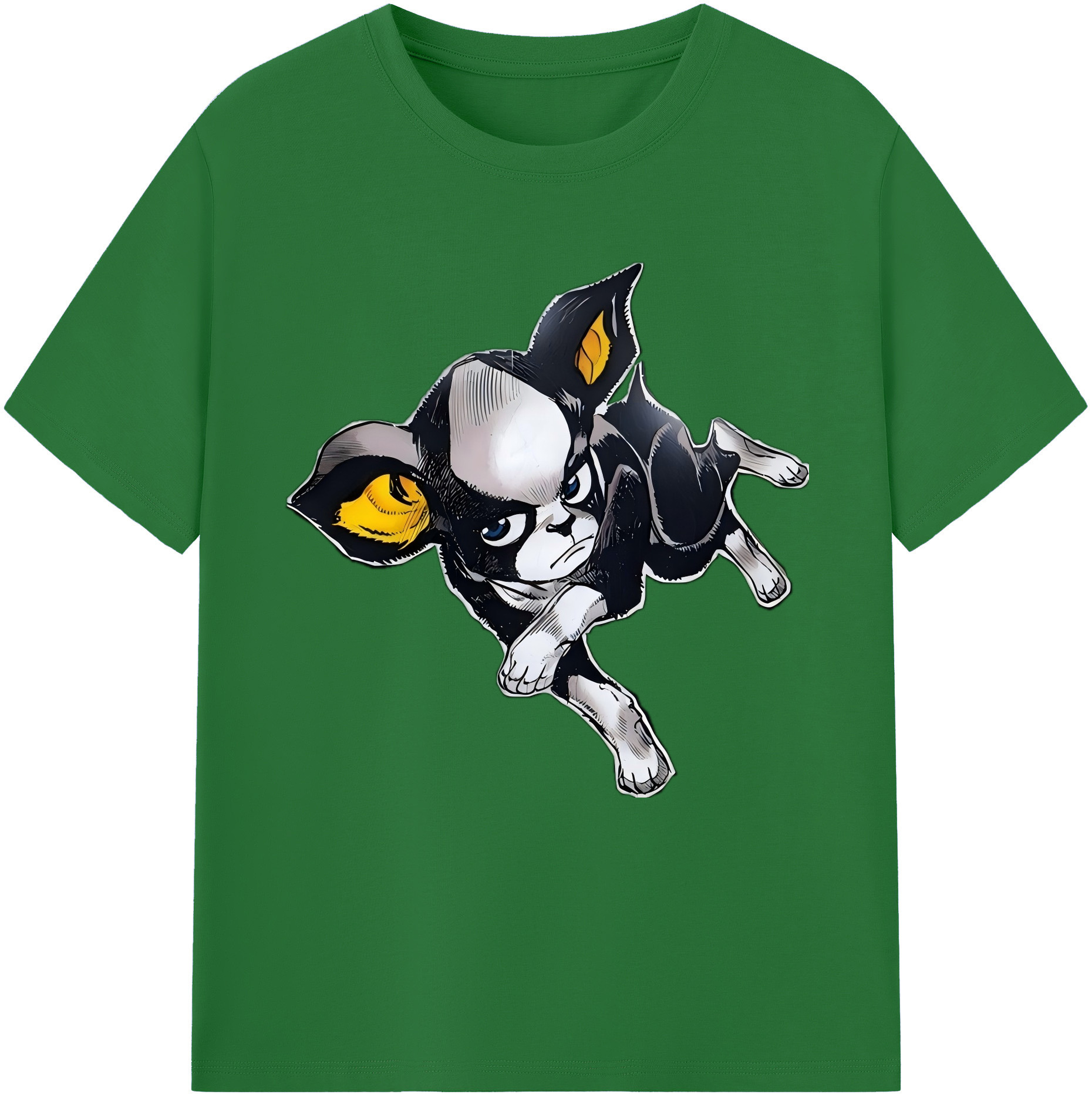 （画像用） ジョジョの奇妙な冒険 イギー JoJo's Bizarre Adventure Iggy 綿100％半袖Tシャツ（フロントプリント）