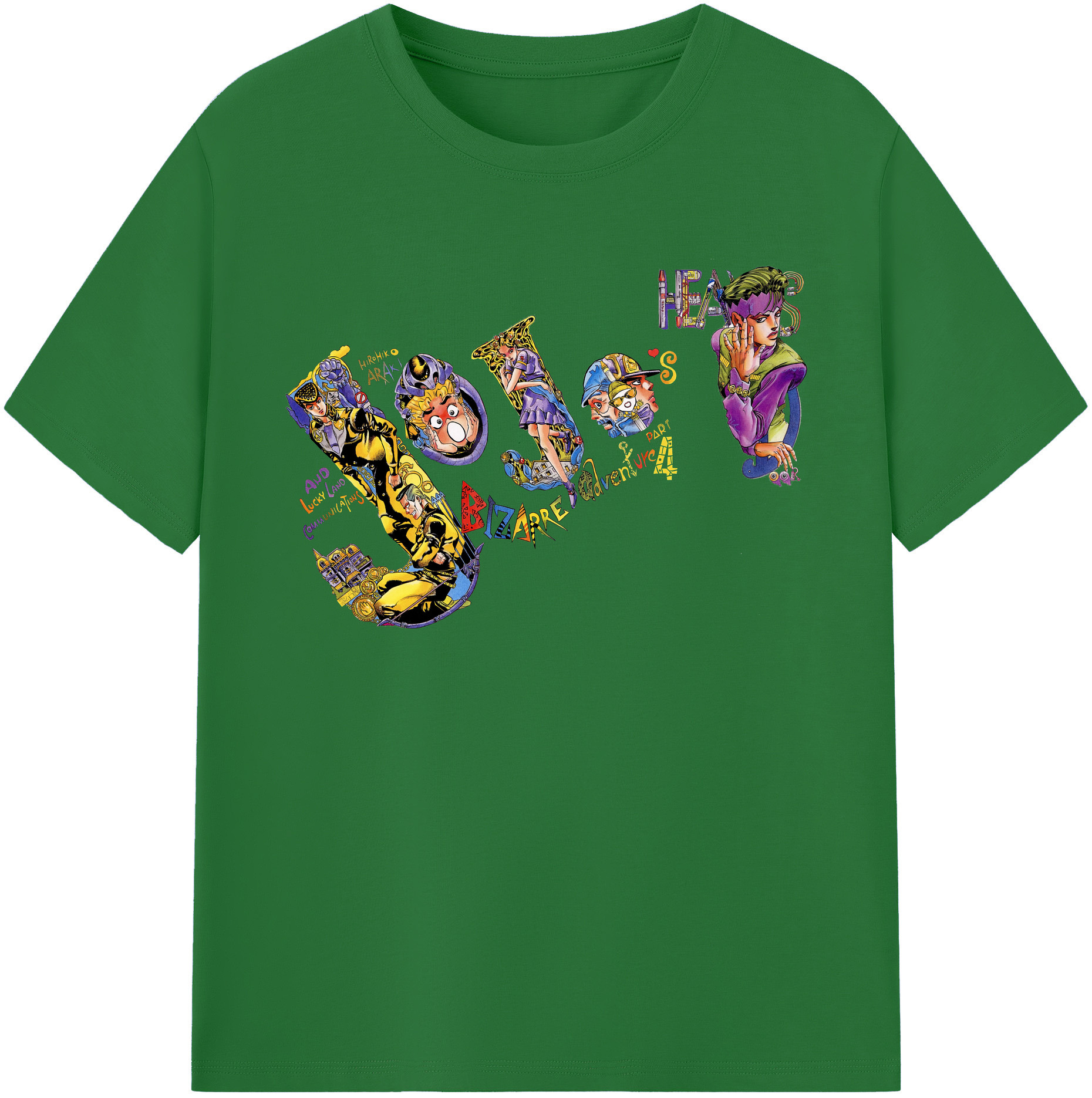 （画像用） ジョジョの奇妙な冒険 JoJo's Bizarre Adventure 綿100％半袖Tシャツ（フロントプリント）