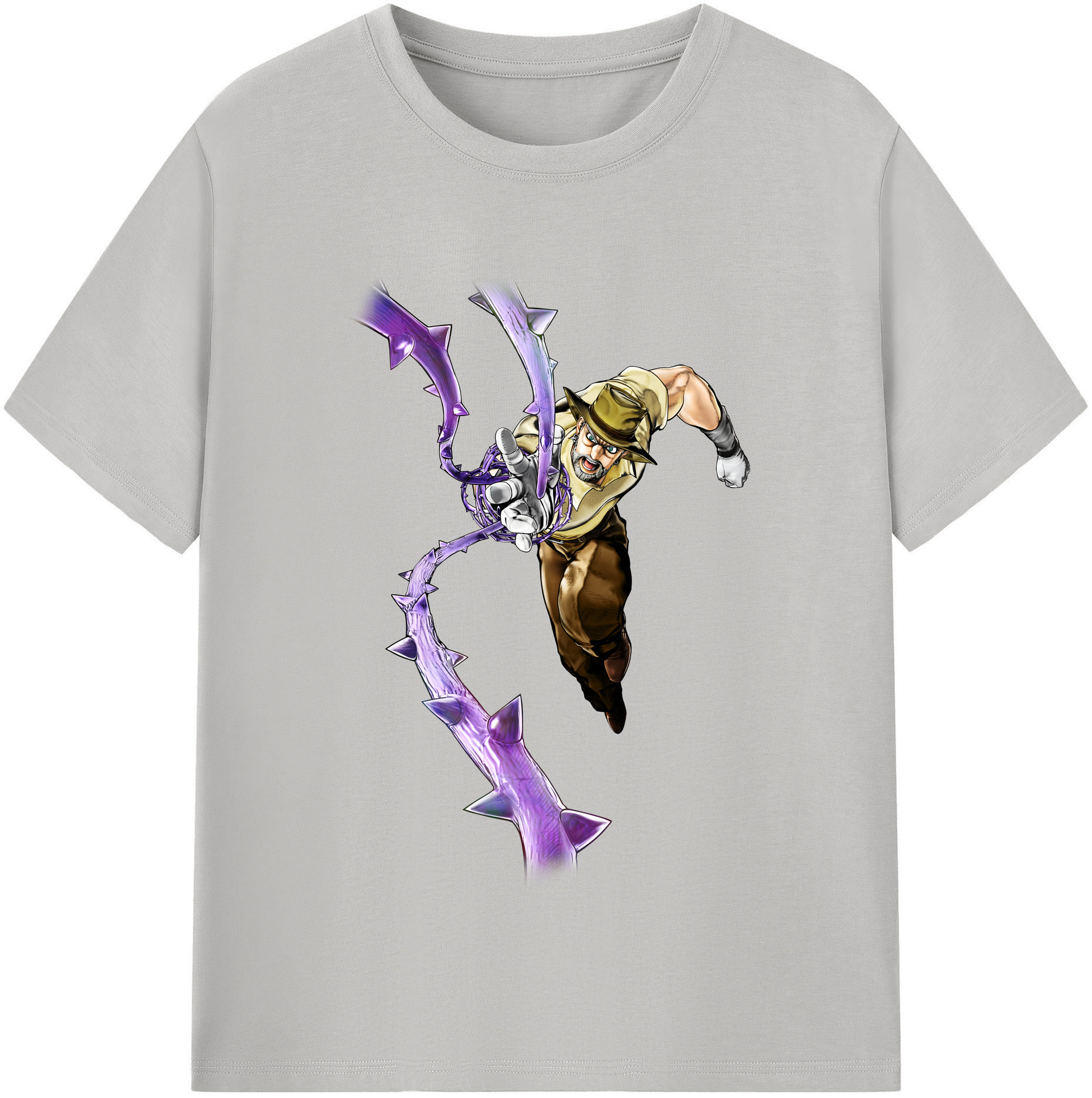 （画像用） ジョジョの奇妙な冒険 ジョセフ?ジョースター JoJo's Bizarre Adventure Joseph Joestar 綿100％半袖Tシャツ（フロントプリント）