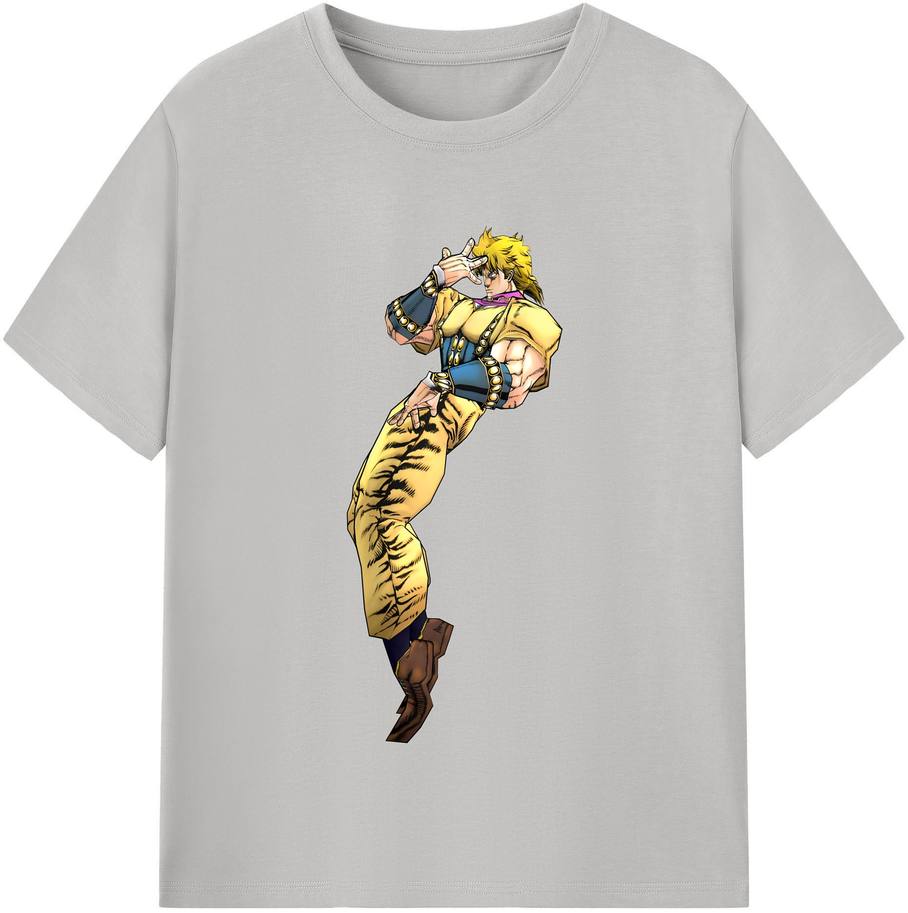（画像用） ジョジョの奇妙な冒険 ディオ?ブランドー JoJo's Bizarre Adventure Dio Brando 綿100％半袖Tシャツ（フロントプリント）