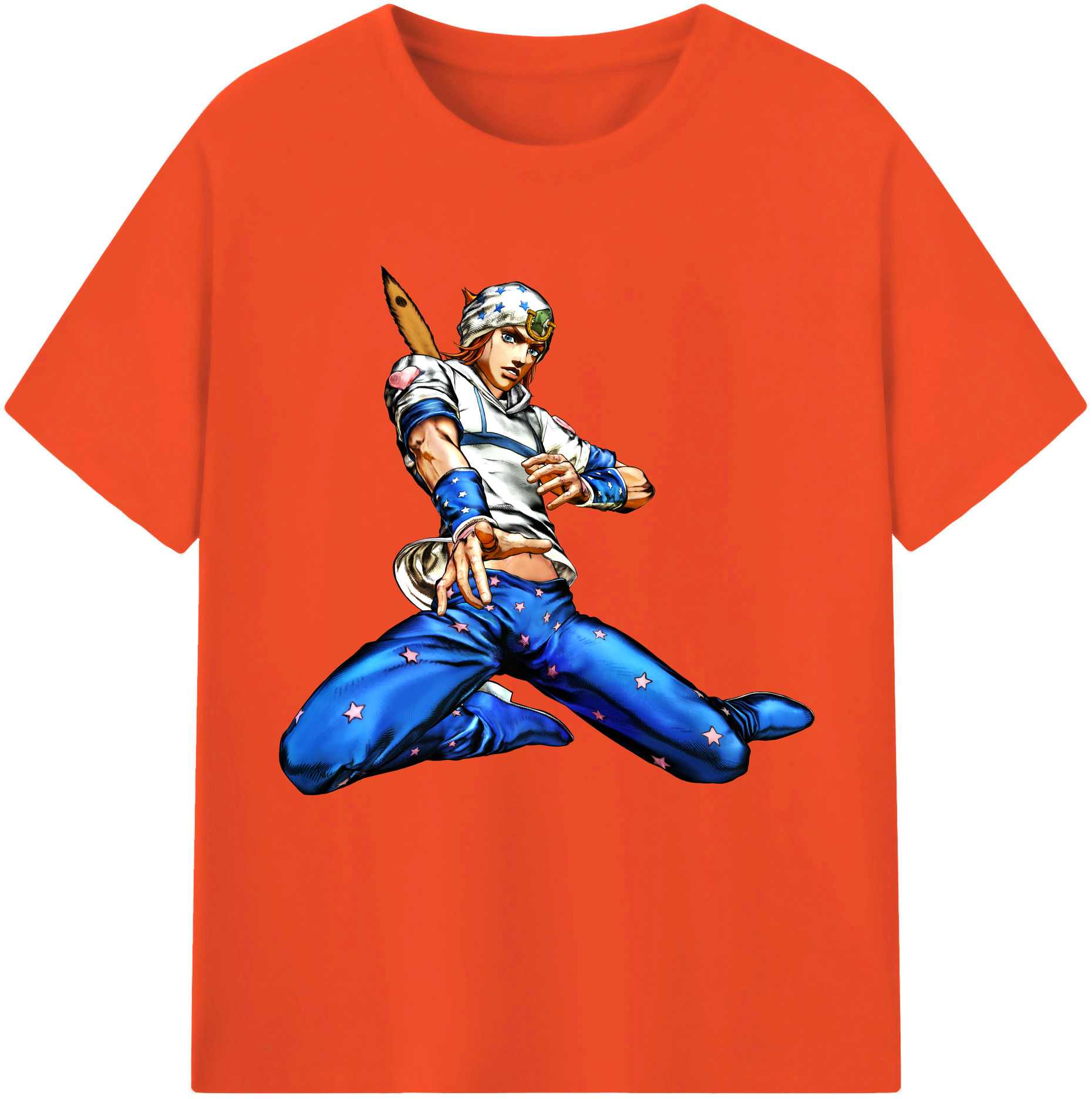 （画像用） ジョジョの奇妙な冒険 ジョナサン?ジョースター JoJo's Bizarre Adventure Jonathan Joestar 綿100％半袖Tシャツ（フロントプリント）