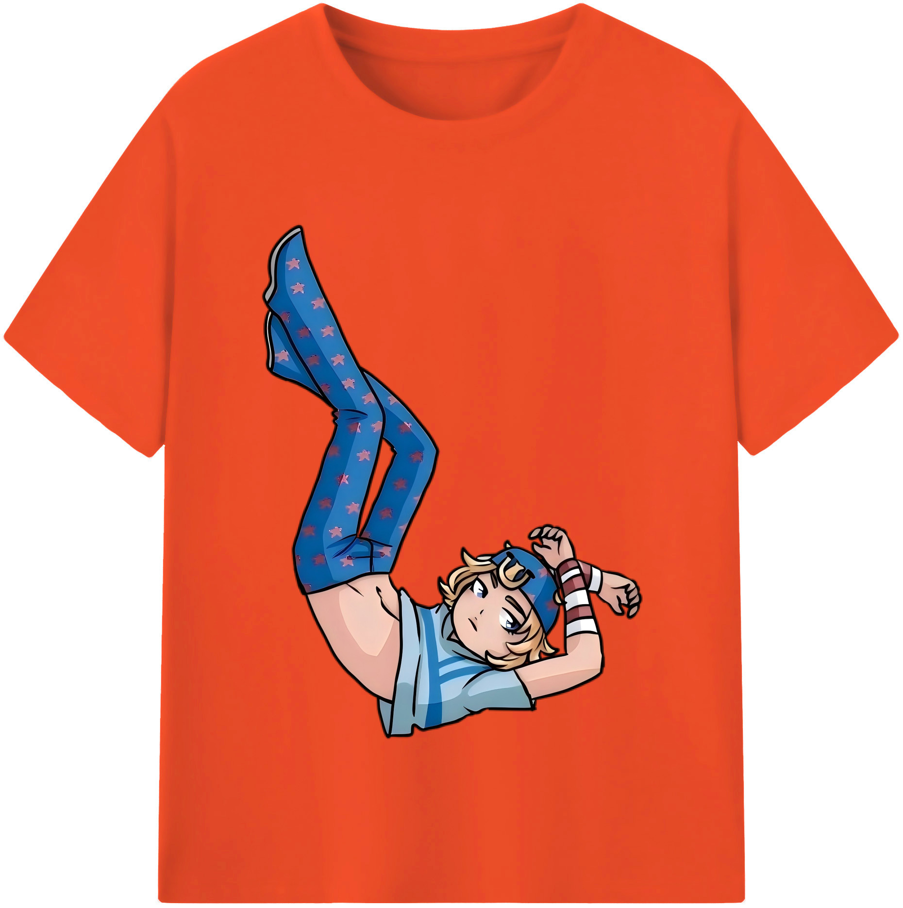 （画像用） ジョジョの奇妙な冒険 グイード?ミスタ JoJo's Bizarre Adventure Guido Mista 綿100％半袖Tシャツ（フロントプリント）
