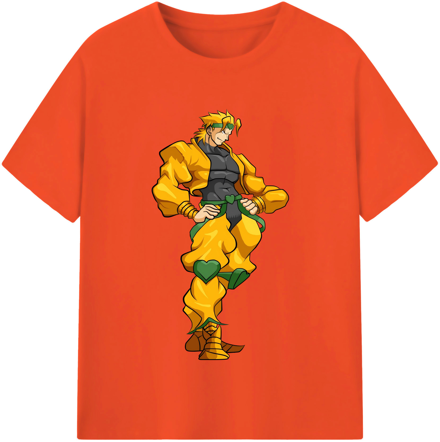 （画像用） ジョジョの奇妙な冒険 ディオ?ブランドー JoJo's Bizarre Adventure Dio Brando 綿100％半袖Tシャツ（フロントプリント）
