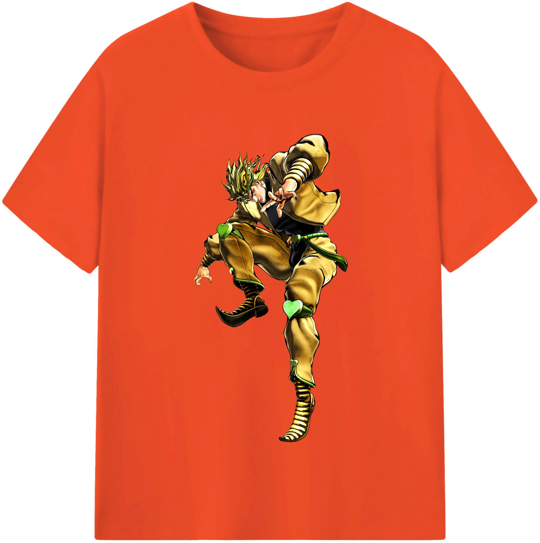 （画像用） ジョジョの奇妙な冒険 ディオ?ブランドー JoJo's Bizarre Adventure Dio Brando 綿100％半袖Tシャツ（フロントプリント）