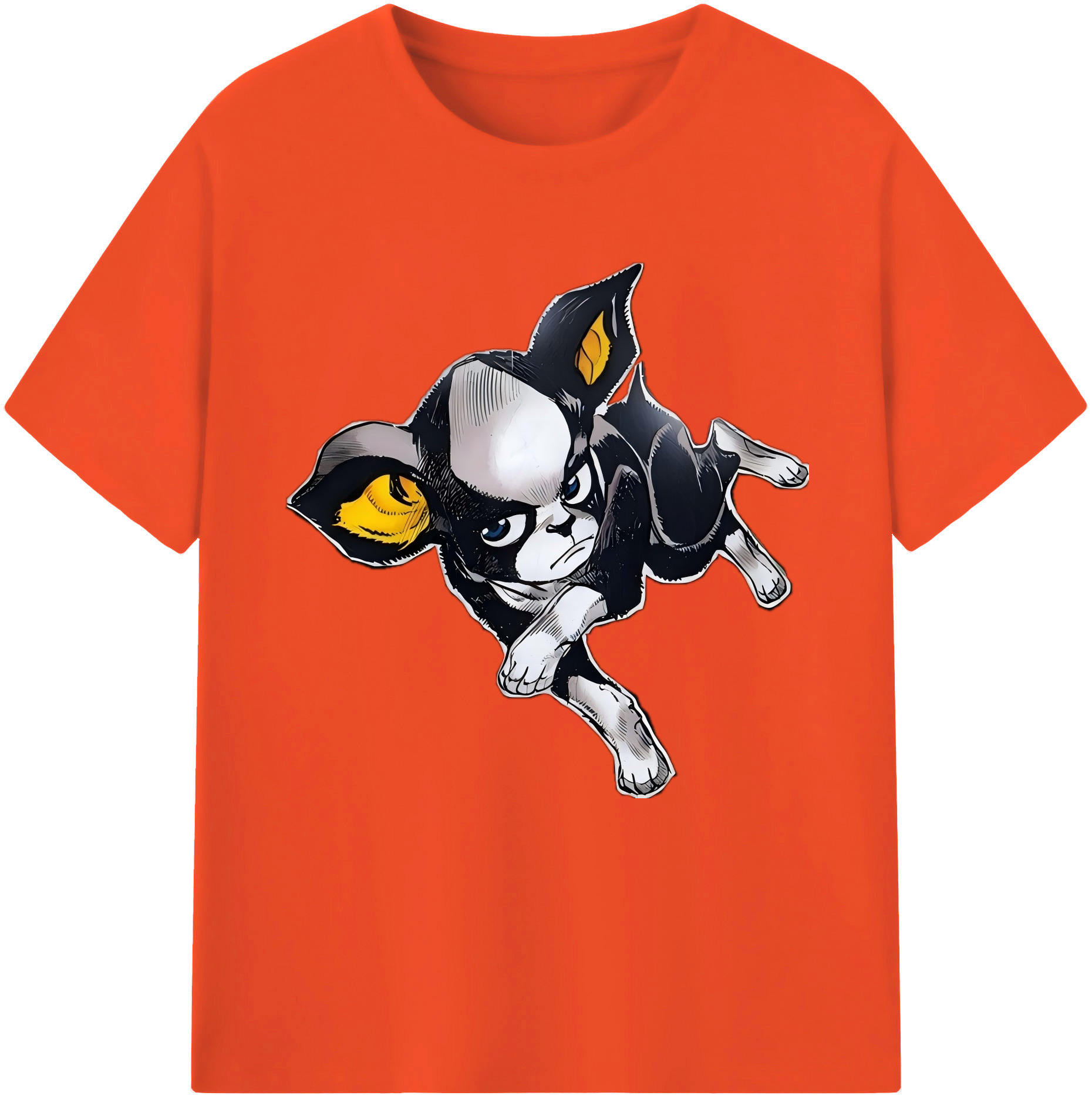 （画像用） ジョジョの奇妙な冒険 イギー JoJo's Bizarre Adventure Iggy 綿100％半袖Tシャツ（フロントプリント）