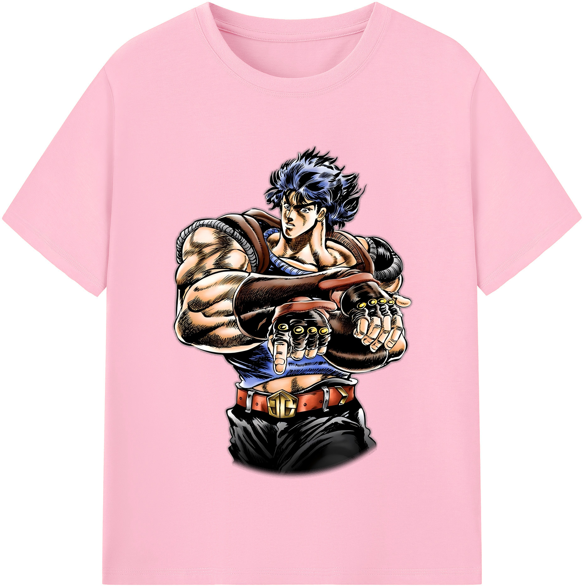 （画像用） ジョジョの奇妙な冒険 /ジョナサン?ジョースター JoJo's Bizarre Adventure Jonathan Joestar 綿100％半袖Tシャツ（フロントプリント）