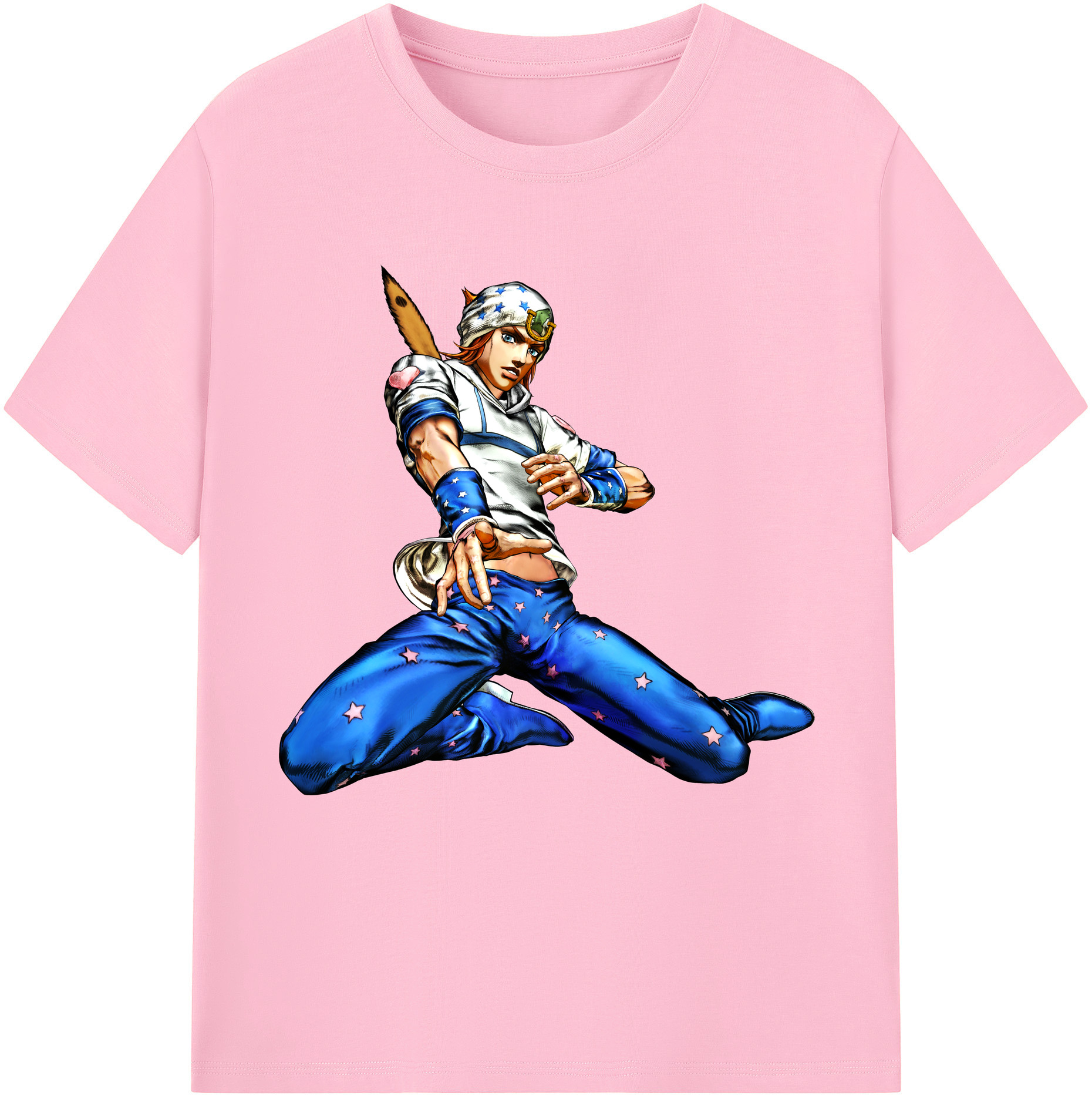 （画像用） ジョジョの奇妙な冒険 ジョナサン?ジョースター JoJo's Bizarre Adventure Jonathan Joestar 綿100％半袖Tシャツ（フロントプリント）