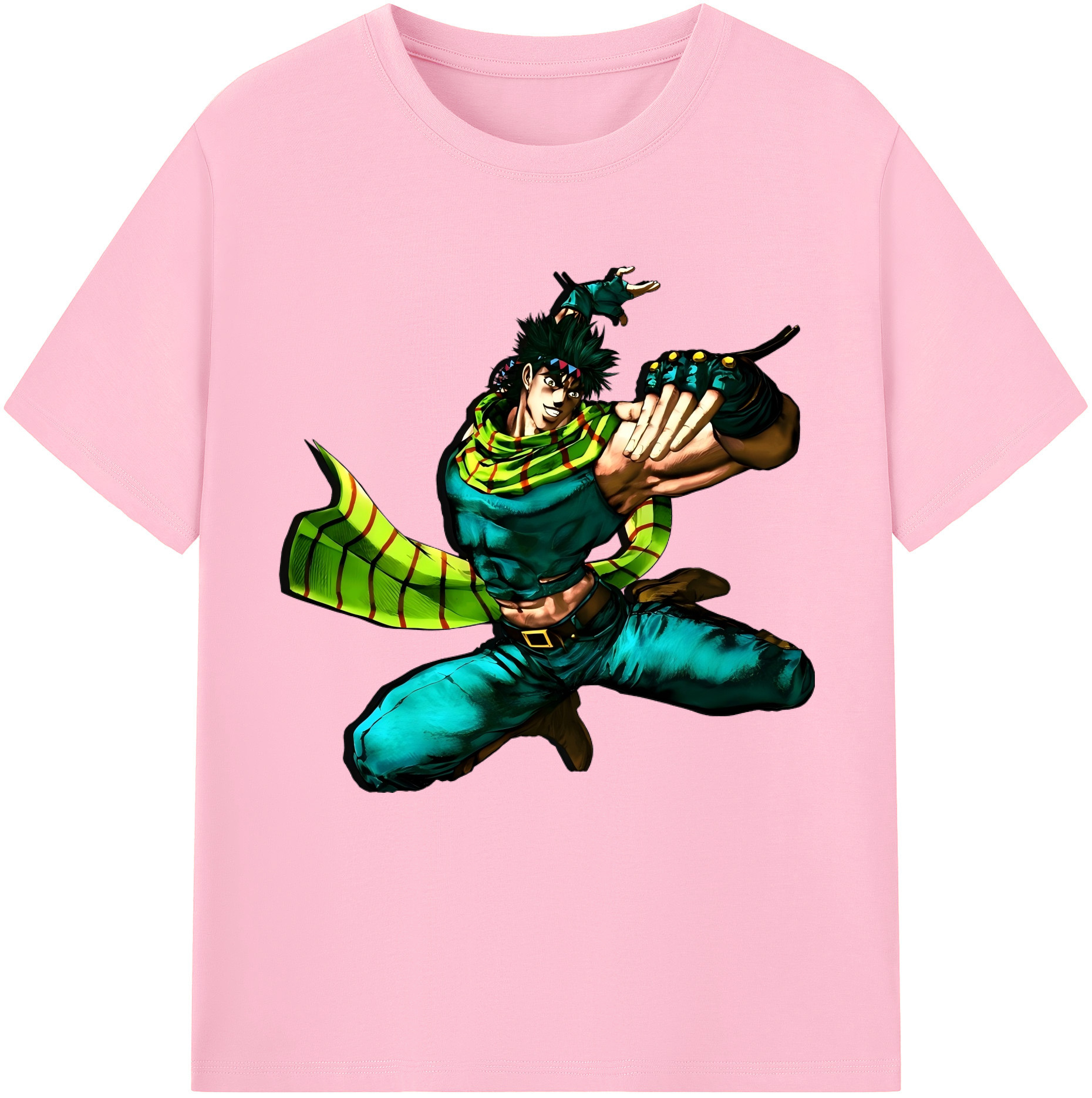 （画像用） ジョジョの奇妙な冒険 ジョセフ?ジョースター JoJo's Bizarre Adventure Joseph Joestar 綿100％半袖Tシャツ（フロントプリント）