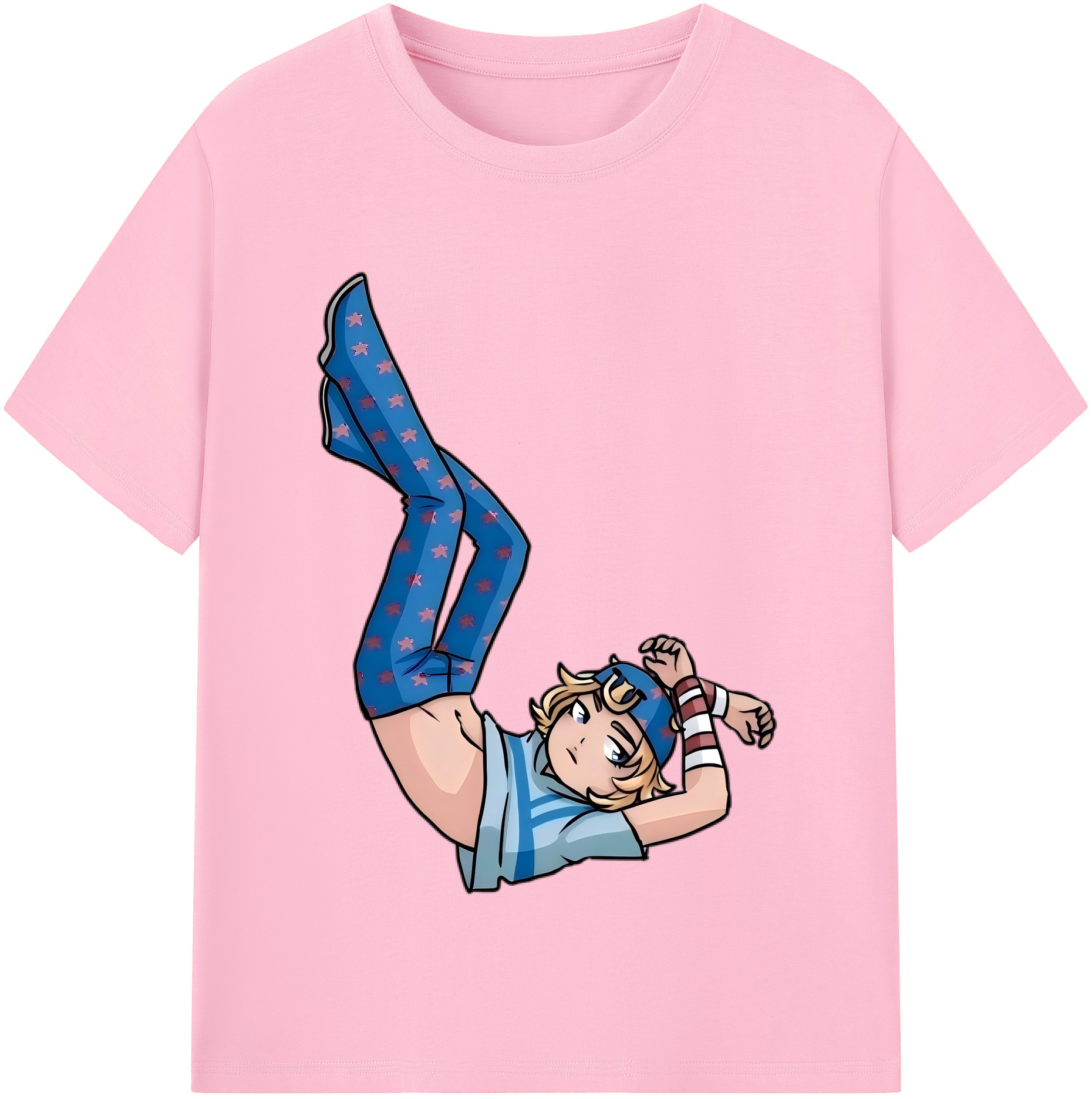 （画像用） ジョジョの奇妙な冒険 グイード?ミスタ JoJo's Bizarre Adventure Guido Mista 綿100％半袖Tシャツ（フロントプリント）