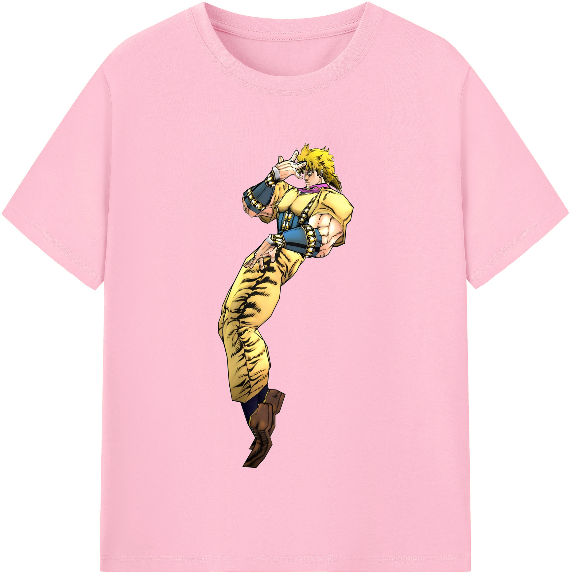 （画像用） ジョジョの奇妙な冒険 ディオ?ブランドー JoJo's Bizarre Adventure Dio Brando 綿100％半袖Tシャツ（フロントプリント）
