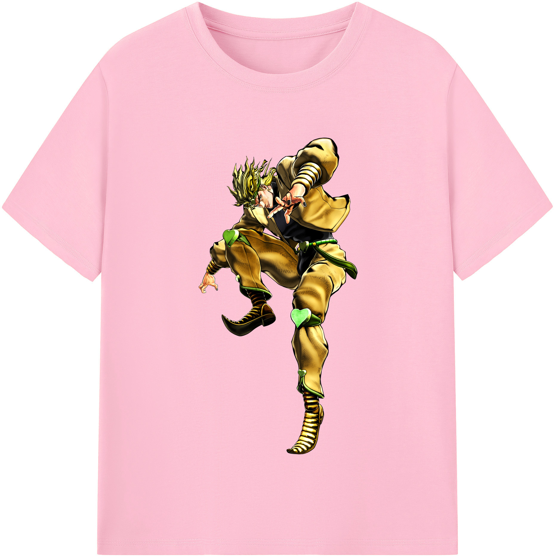 （画像用） ジョジョの奇妙な冒険 ディオ?ブランドー JoJo's Bizarre Adventure Dio Brando 綿100％半袖Tシャツ（フロントプリント）