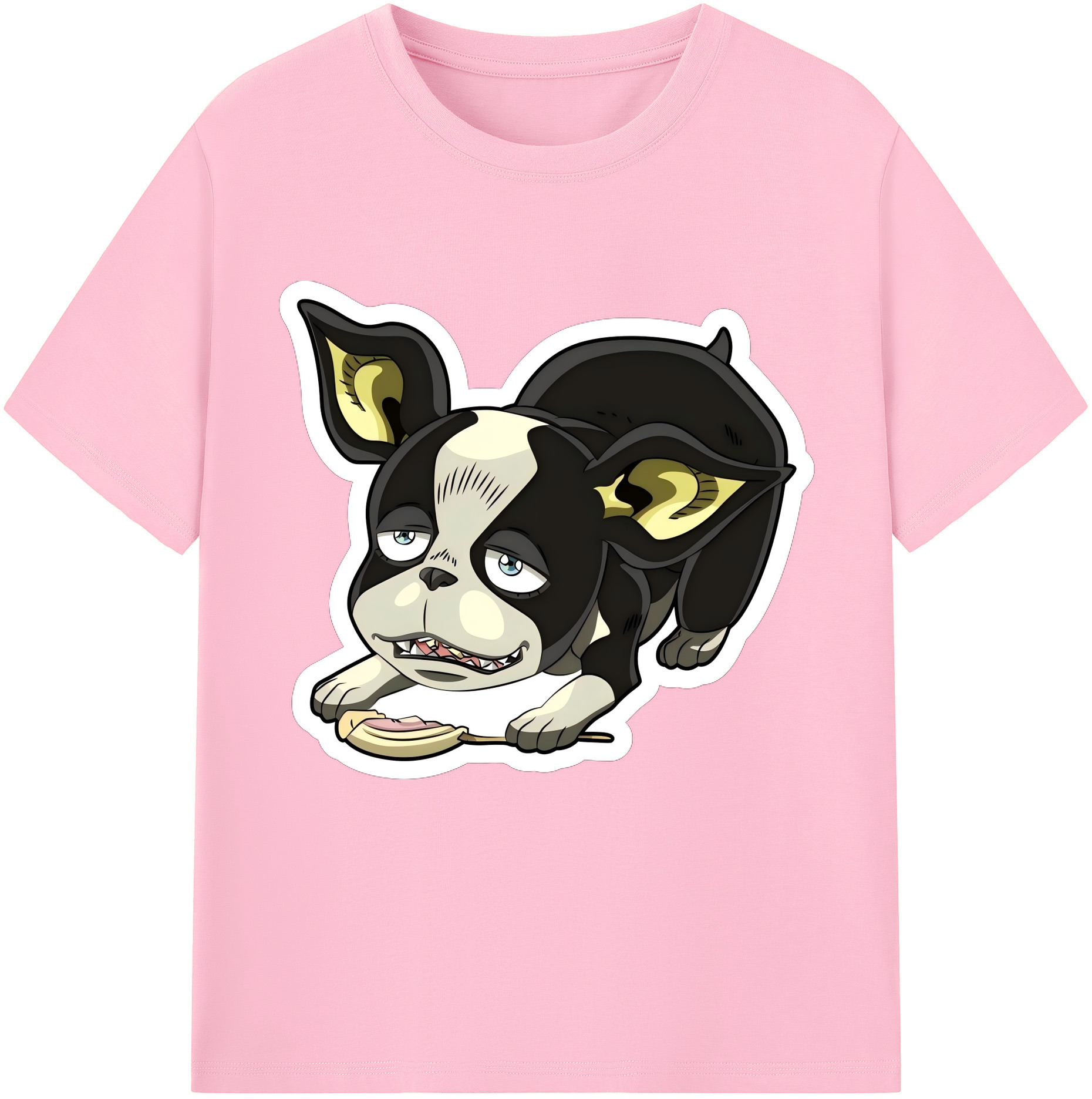 （画像用） ジョジョの奇妙な冒険 イギー JoJo's Bizarre Adventure Iggy 綿100％半袖Tシャツ（フロントプリント）