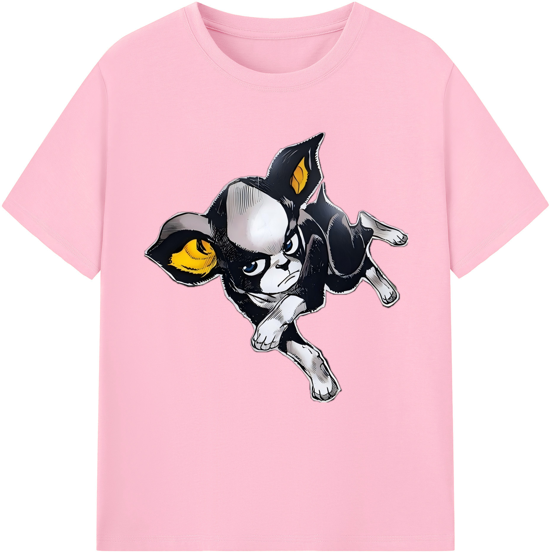 （画像用） ジョジョの奇妙な冒険 イギー JoJo's Bizarre Adventure Iggy 綿100％半袖Tシャツ（フロントプリント）